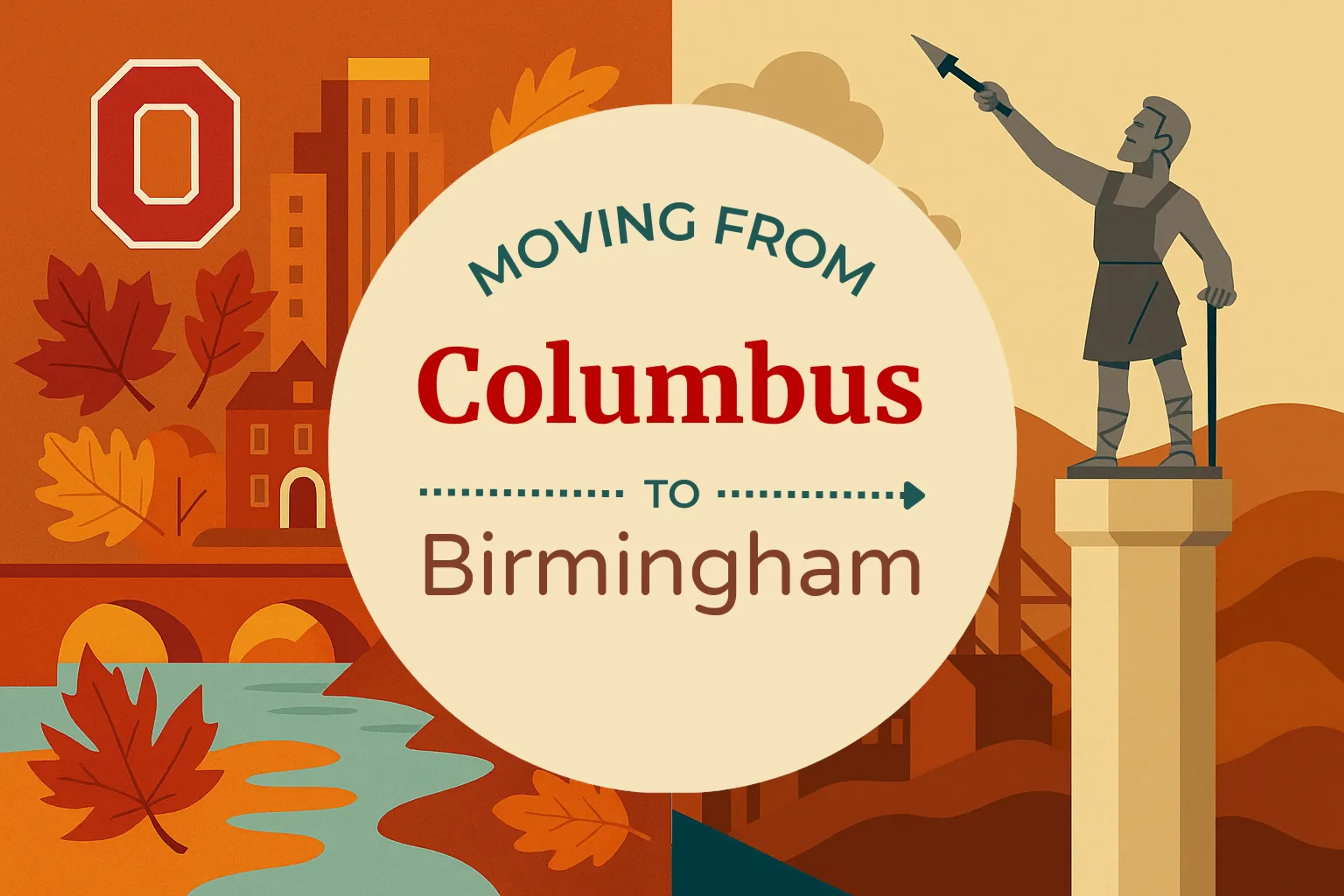 Side-by-side comparison of Columbus to Birmingham moving companies