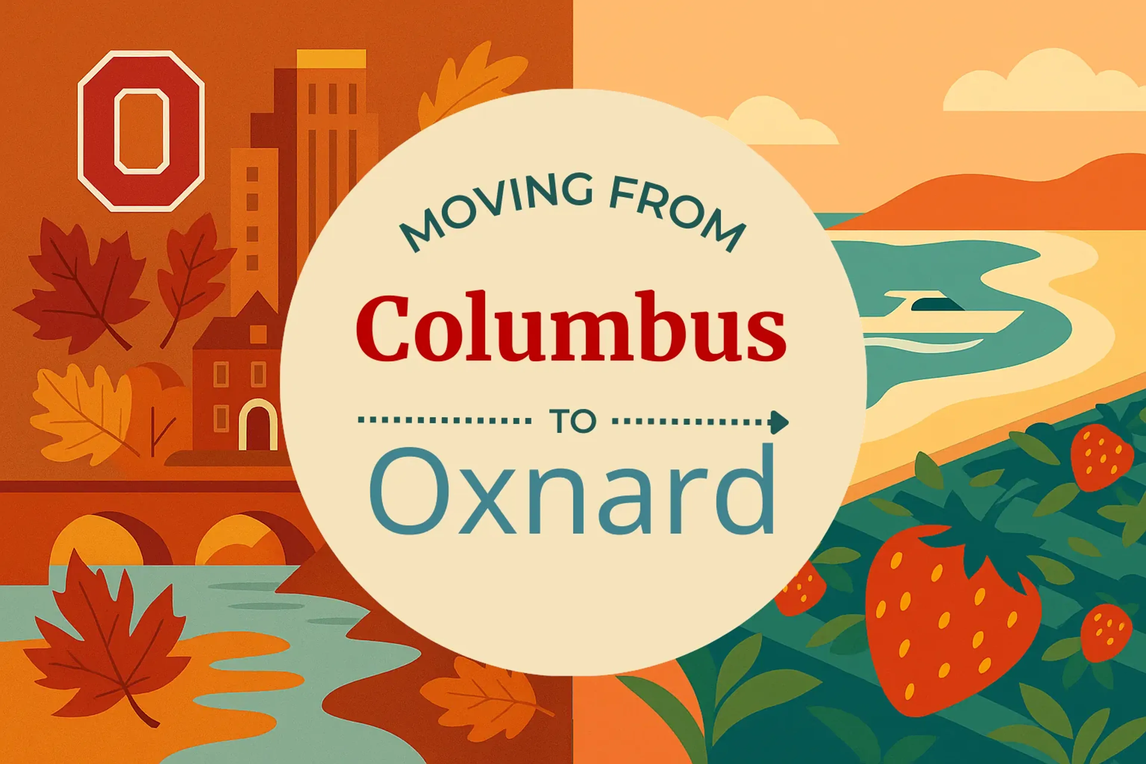 Side-by-side comparison of Columbus to Oxnard moving companies