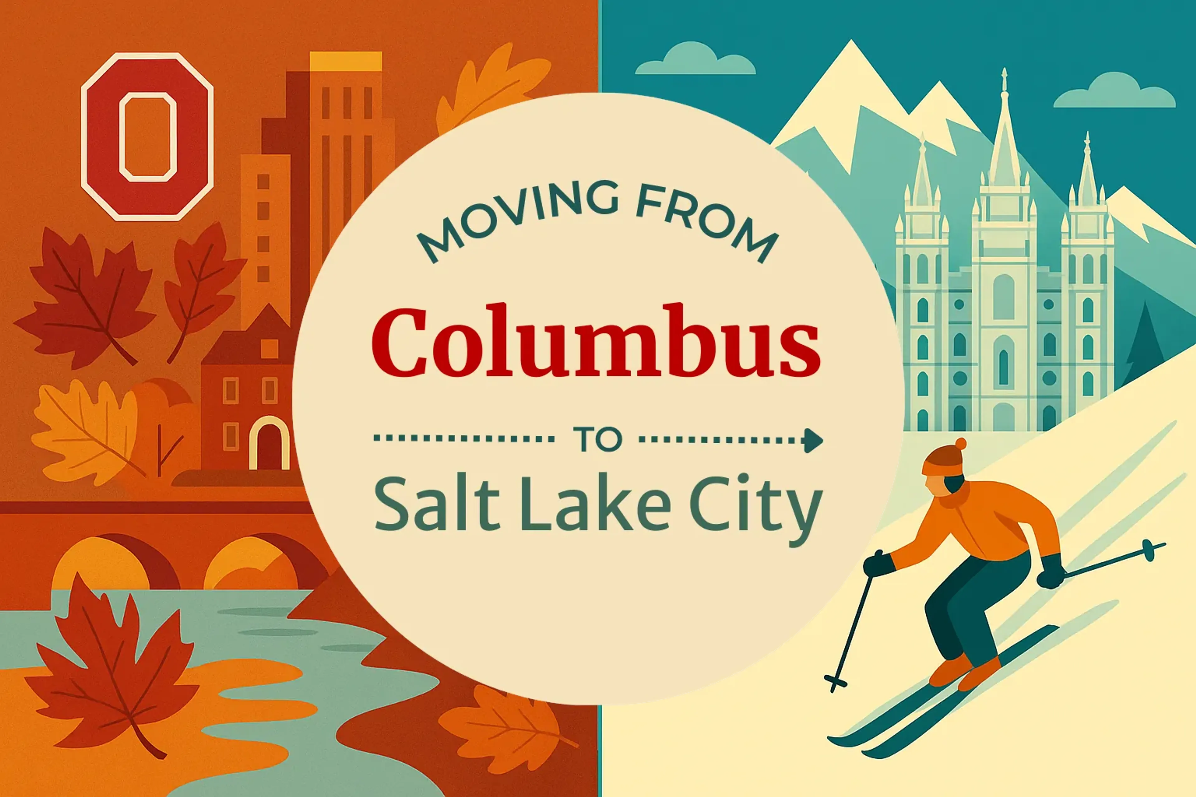 Side-by-side comparison of Columbus to Salt Lake City moving companies