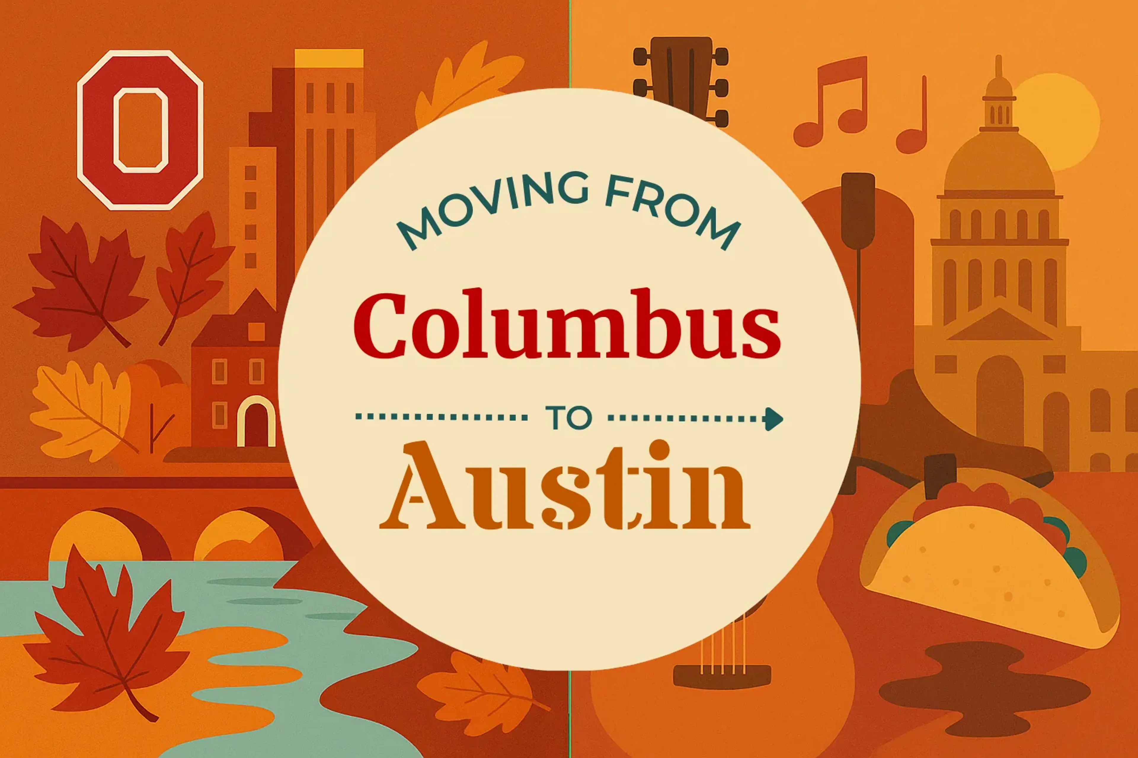 Side-by-side comparison of Columbus to Austin moving companies