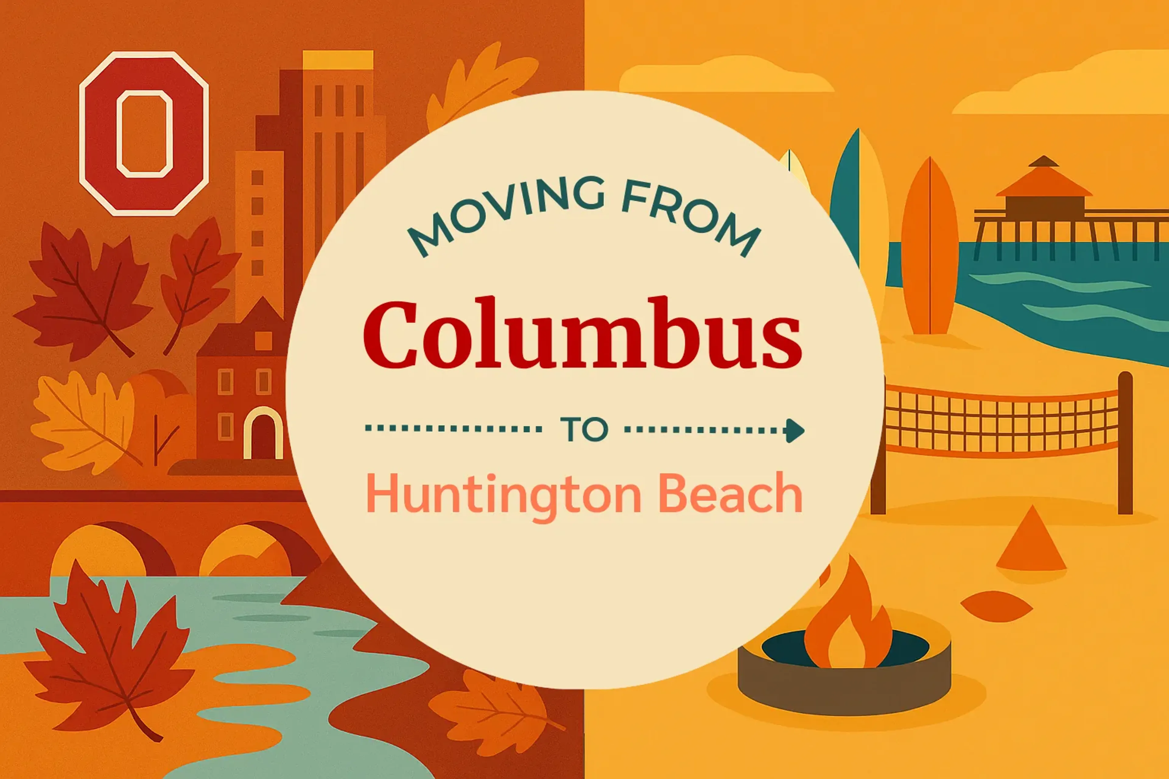 Side-by-side comparison of Columbus to Huntington Beach moving companies
