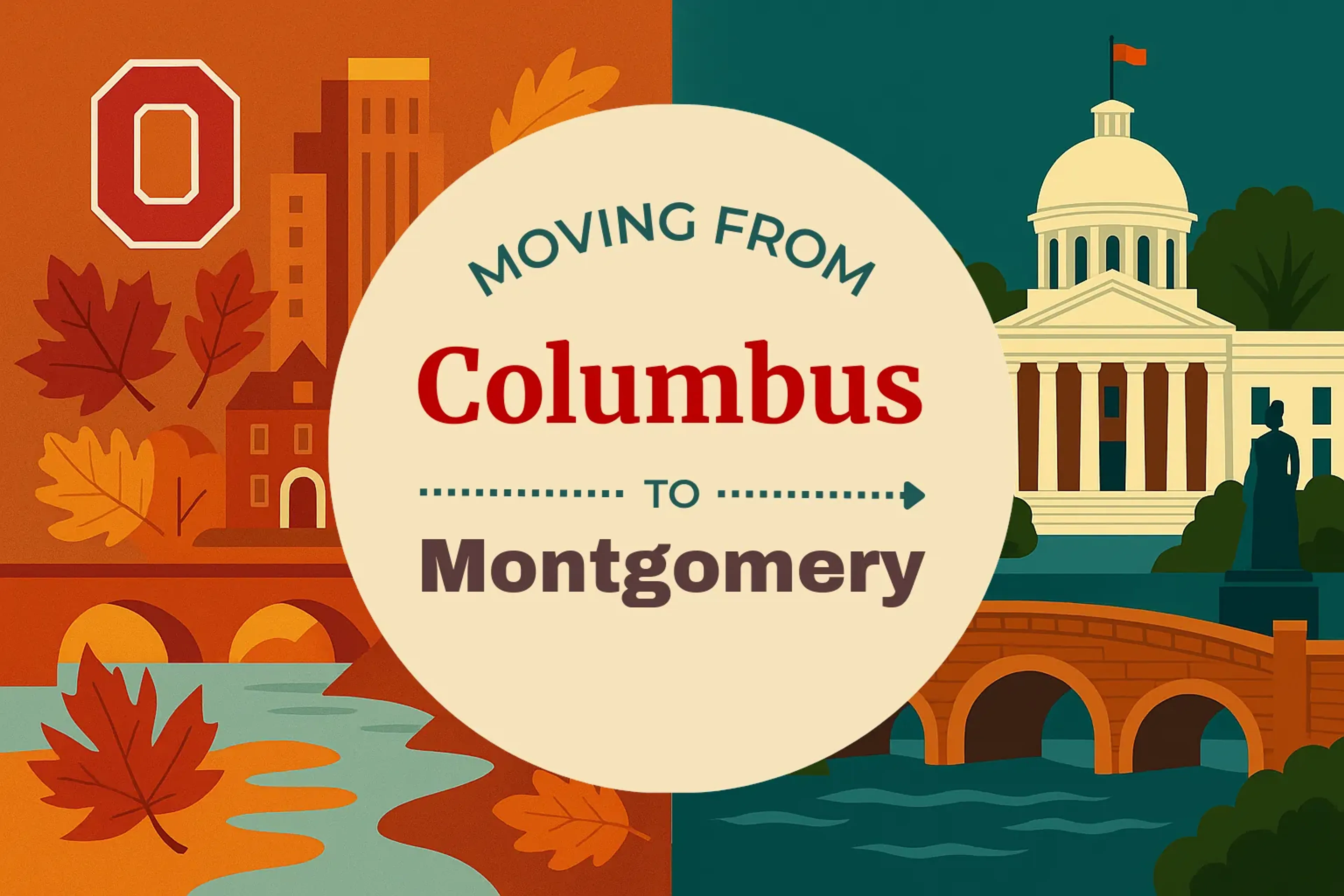 Side-by-side comparison of Columbus to Montgomery moving companies