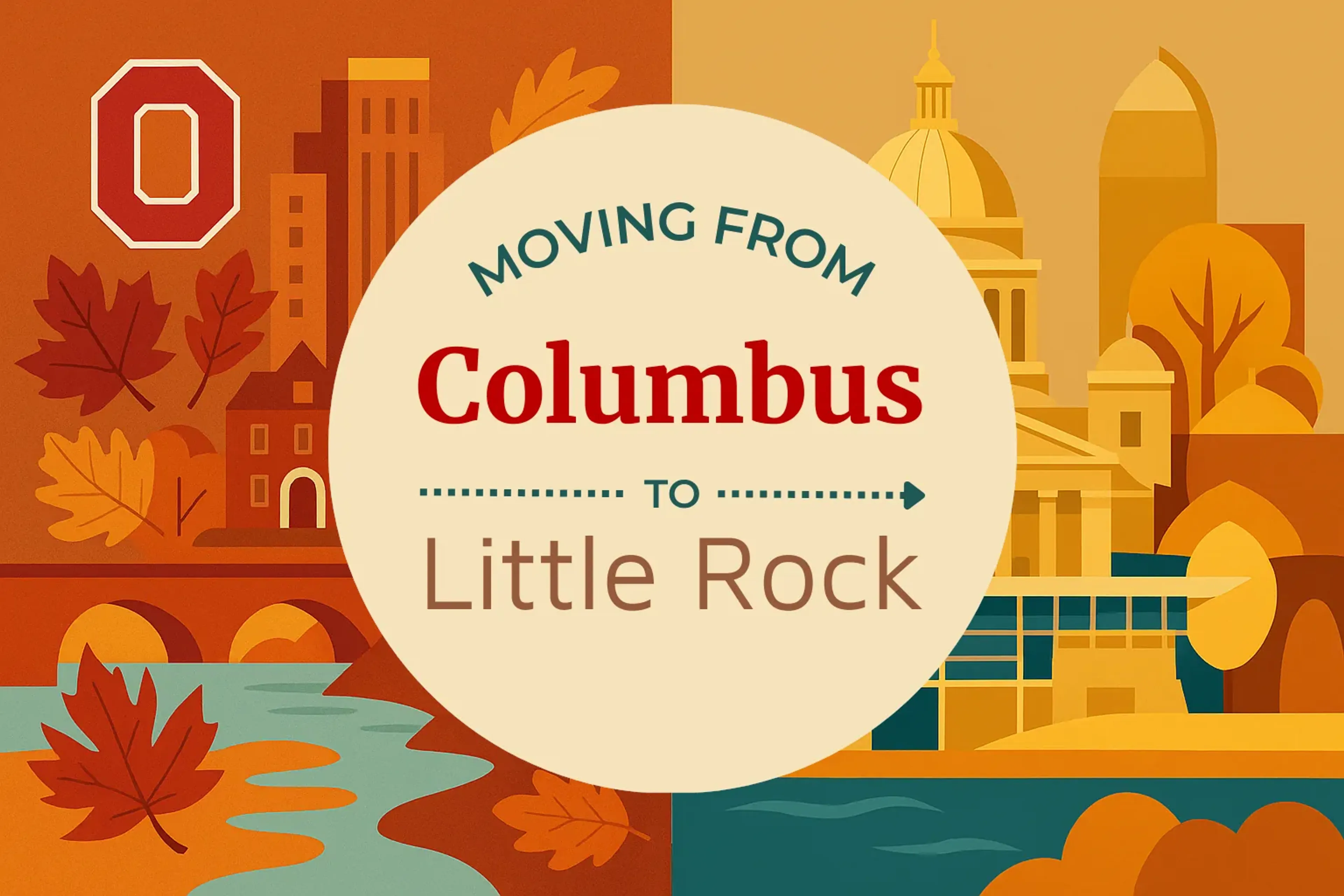 Side-by-side comparison of Columbus to Little Rock moving companies
