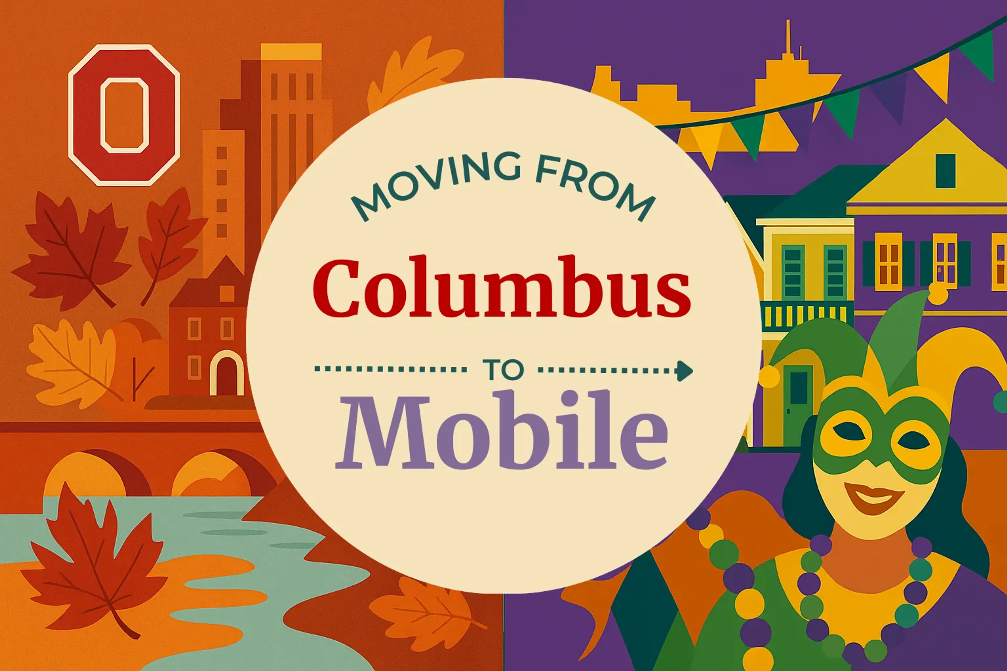 Side-by-side comparison of Columbus to Mobile moving companies