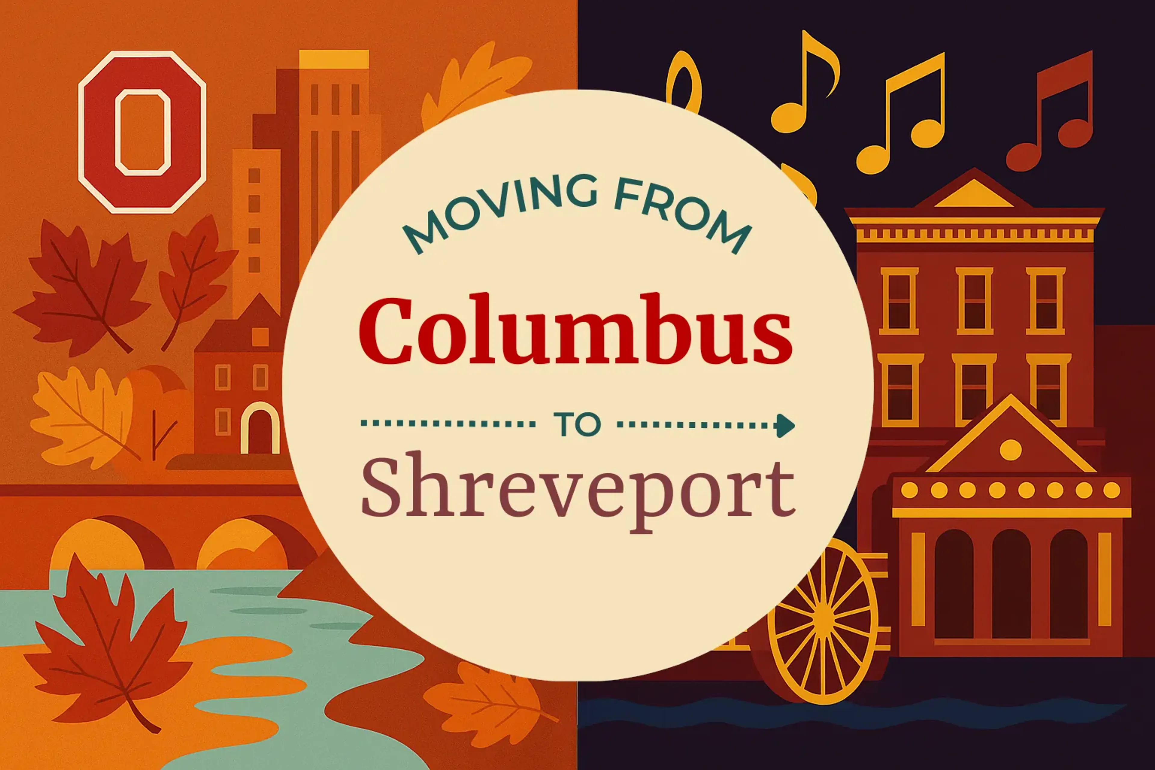 Side-by-side comparison of Columbus to Shreveport moving companies