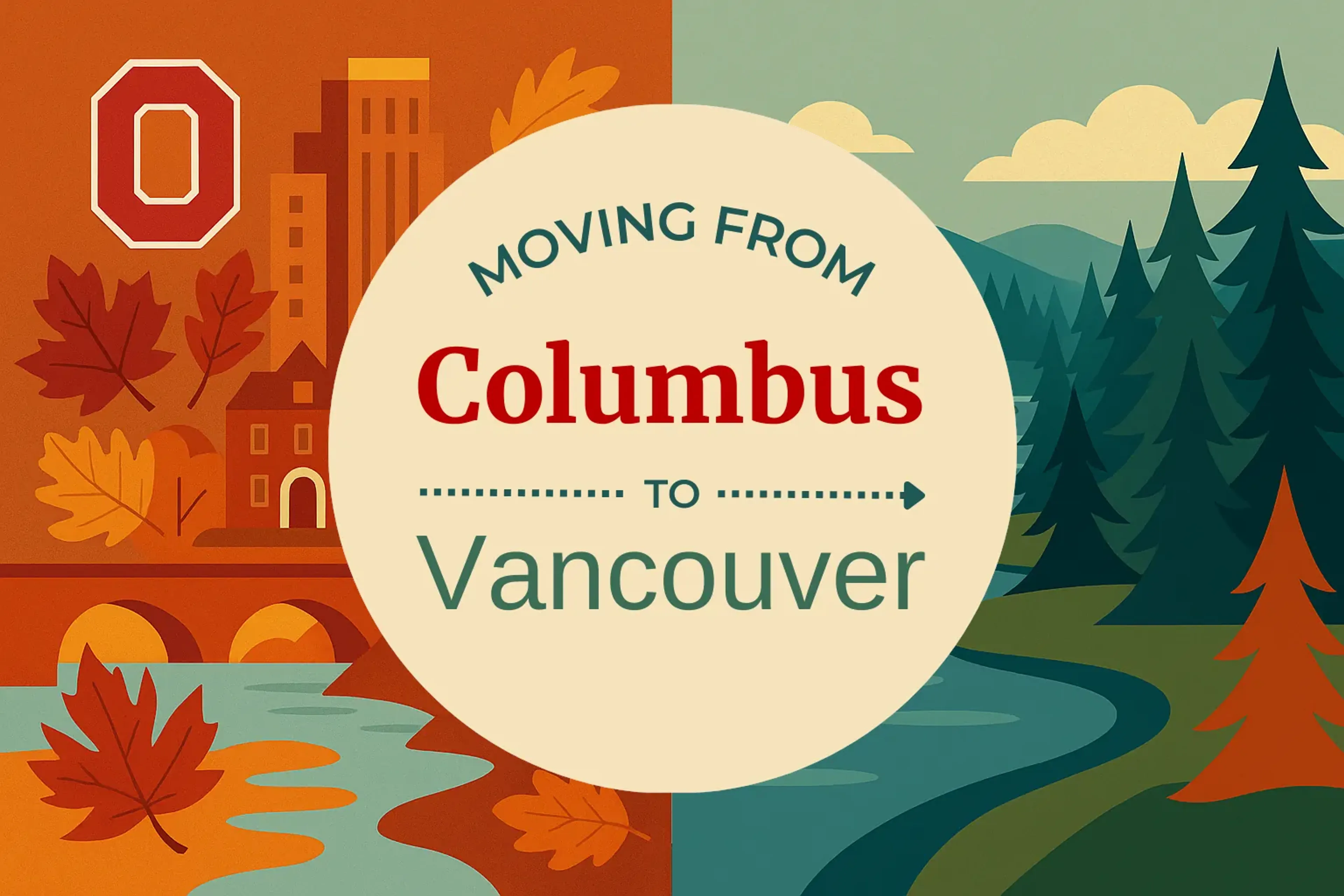 Side-by-side comparison of Columbus to Vancouver moving companies