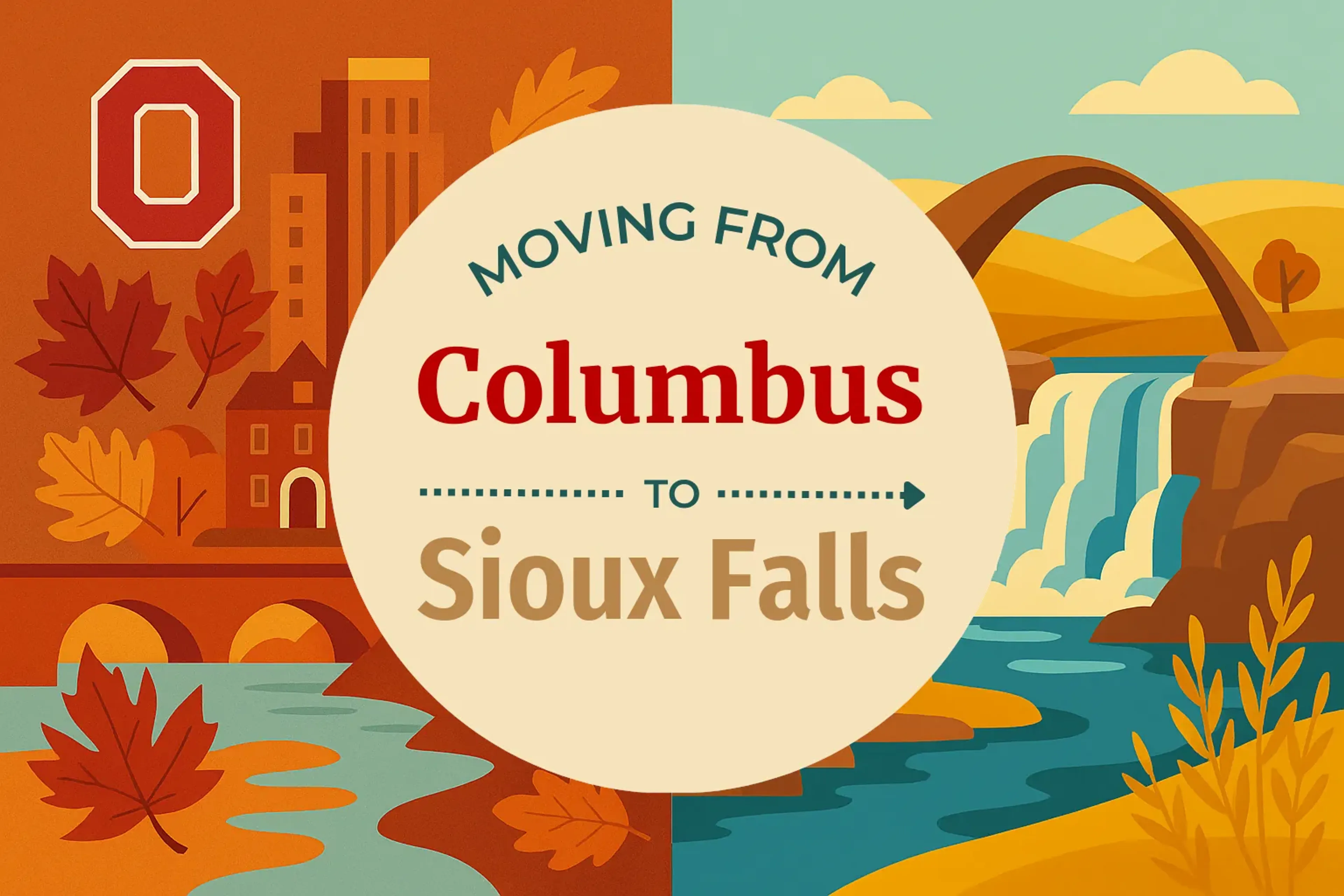 Side-by-side comparison of Columbus to Sioux Falls moving companies