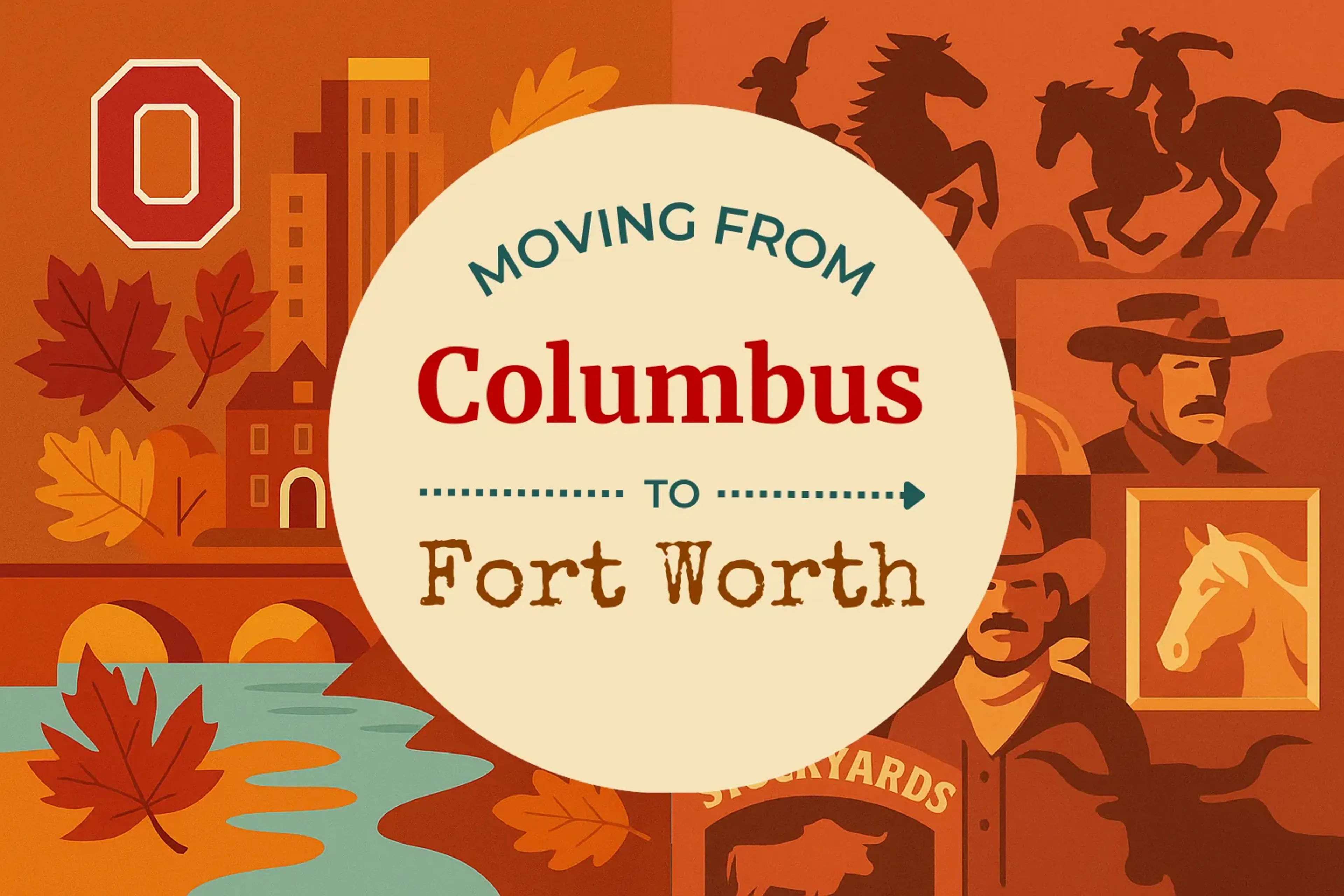 Side-by-side comparison of Columbus to Fort Worth moving companies