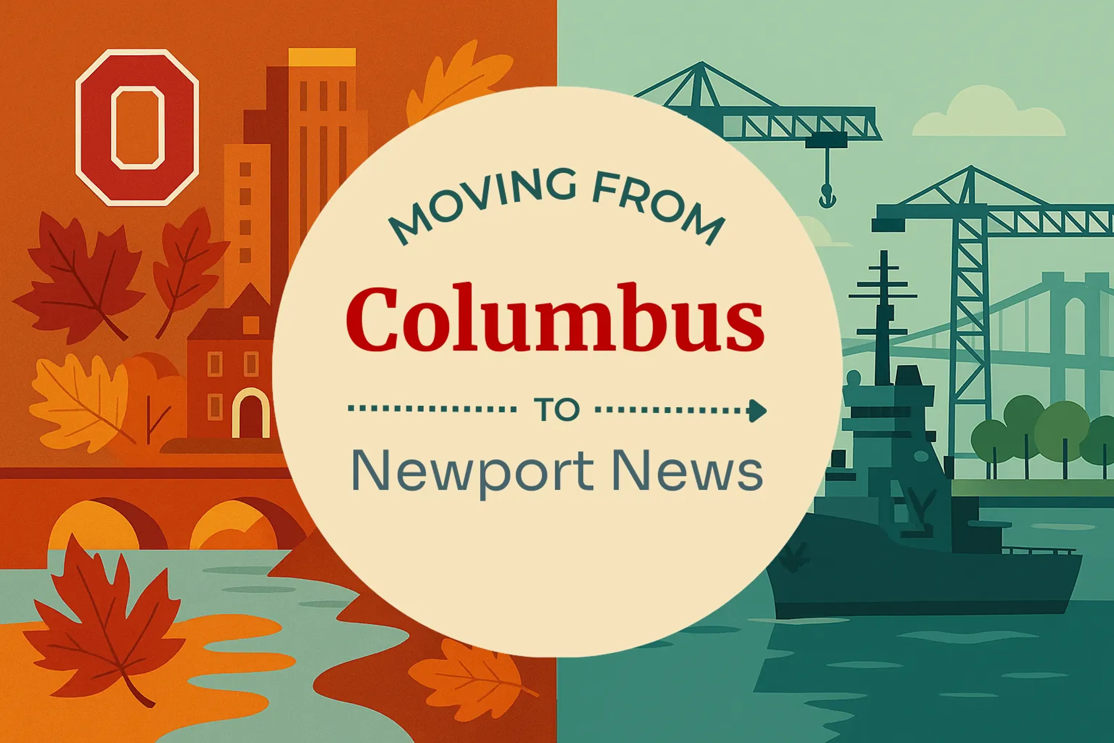 Side-by-side comparison of Columbus to Newport News moving companies