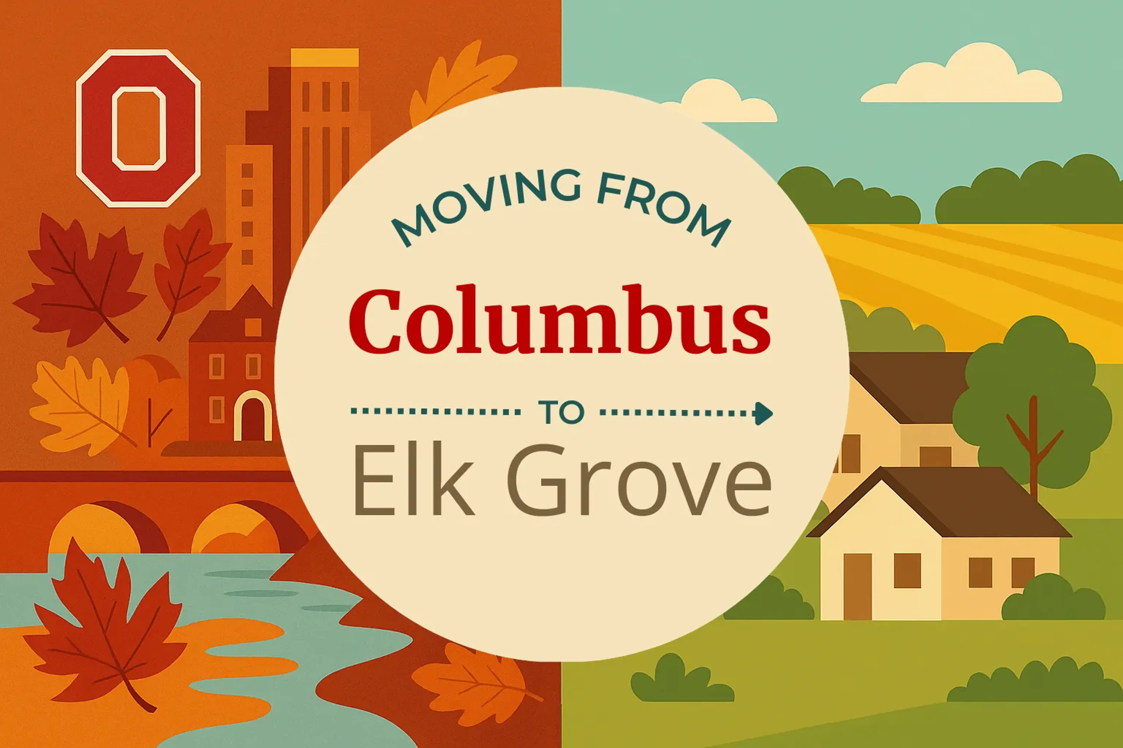 Side-by-side comparison of Columbus to Elk Grove moving companies