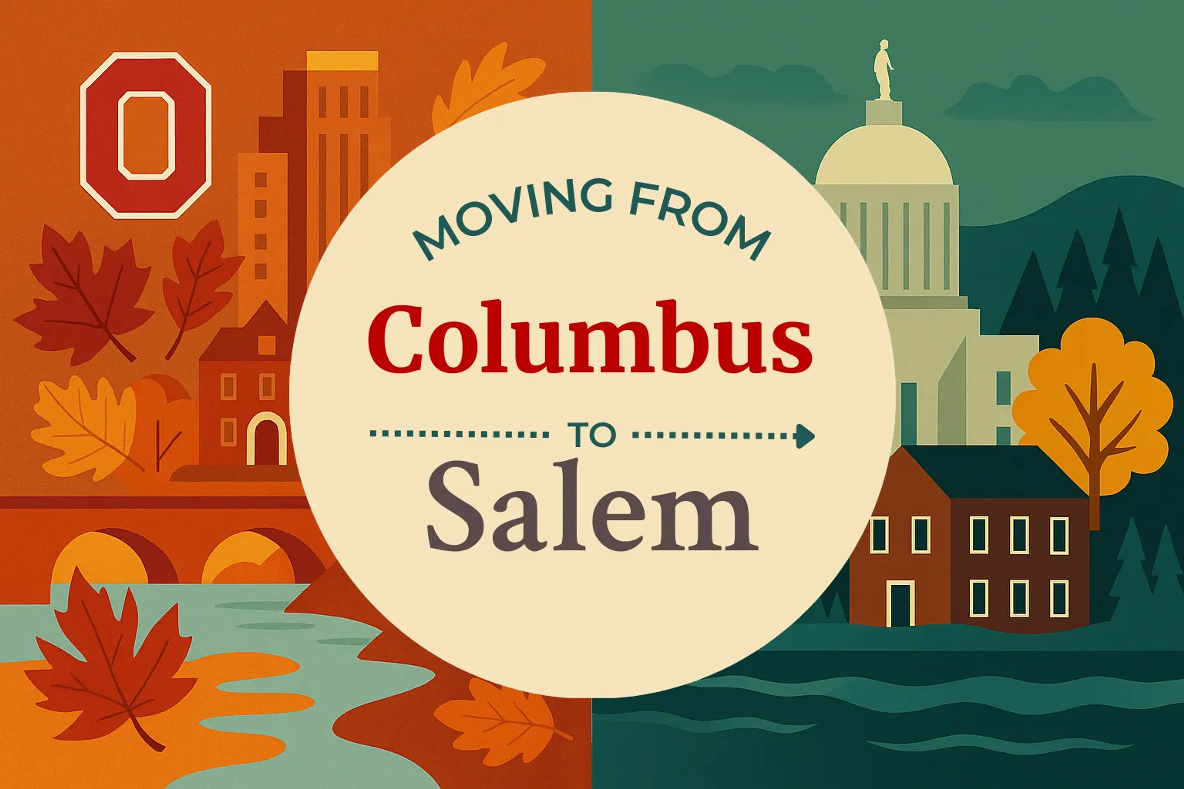 Side-by-side comparison of Columbus to Salem moving companies