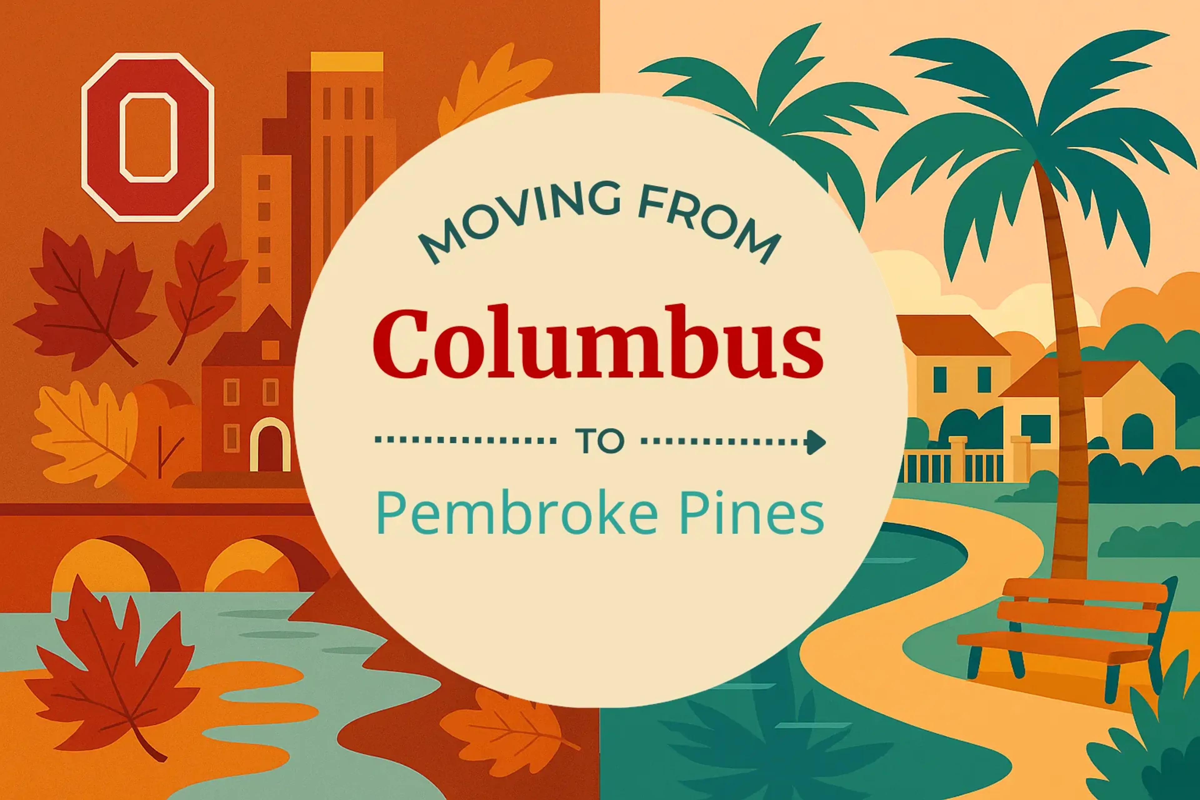 Side-by-side comparison of Columbus to Pembroke Pines moving companies