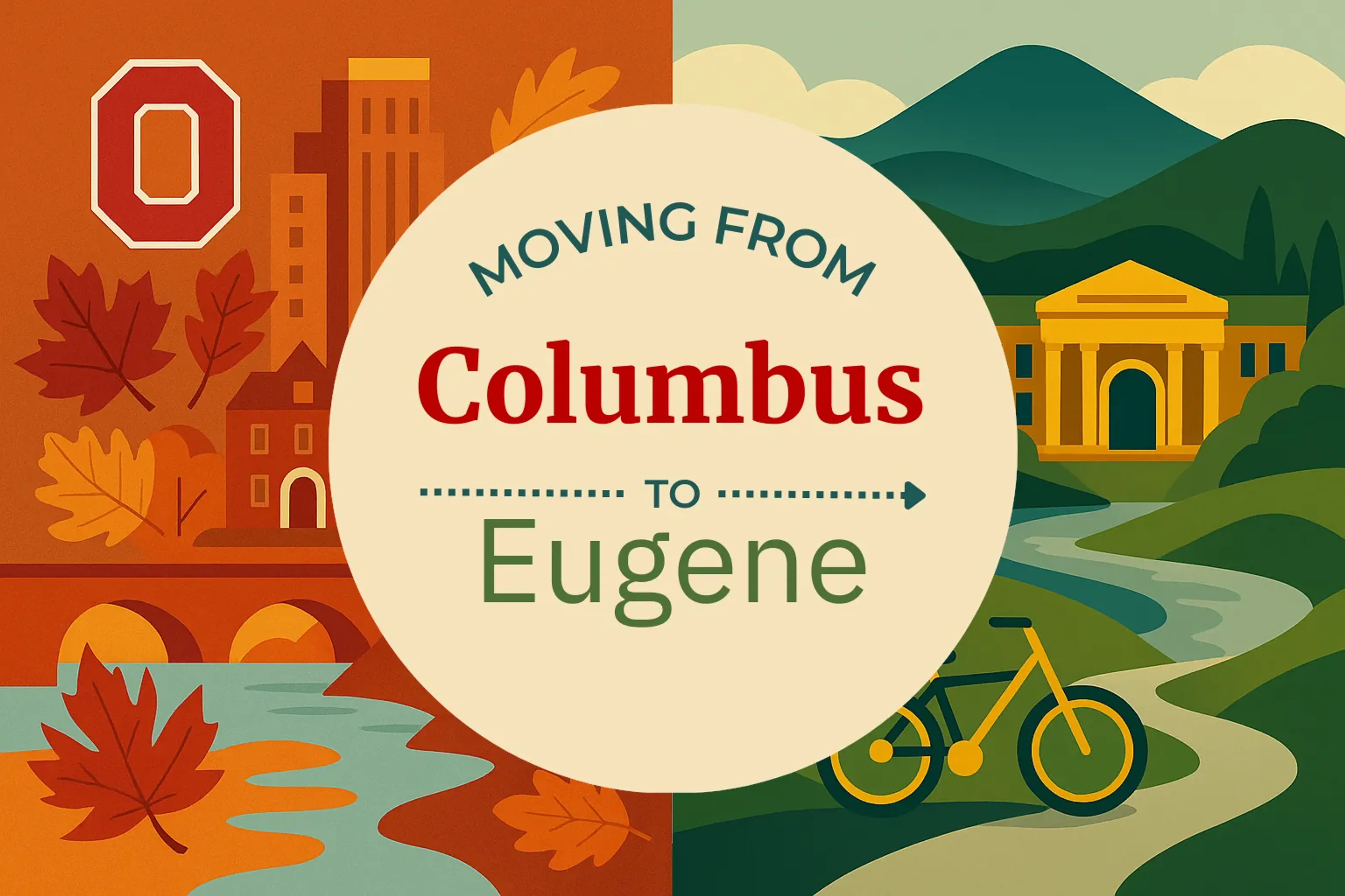 Side-by-side comparison of Columbus to Eugene moving companies