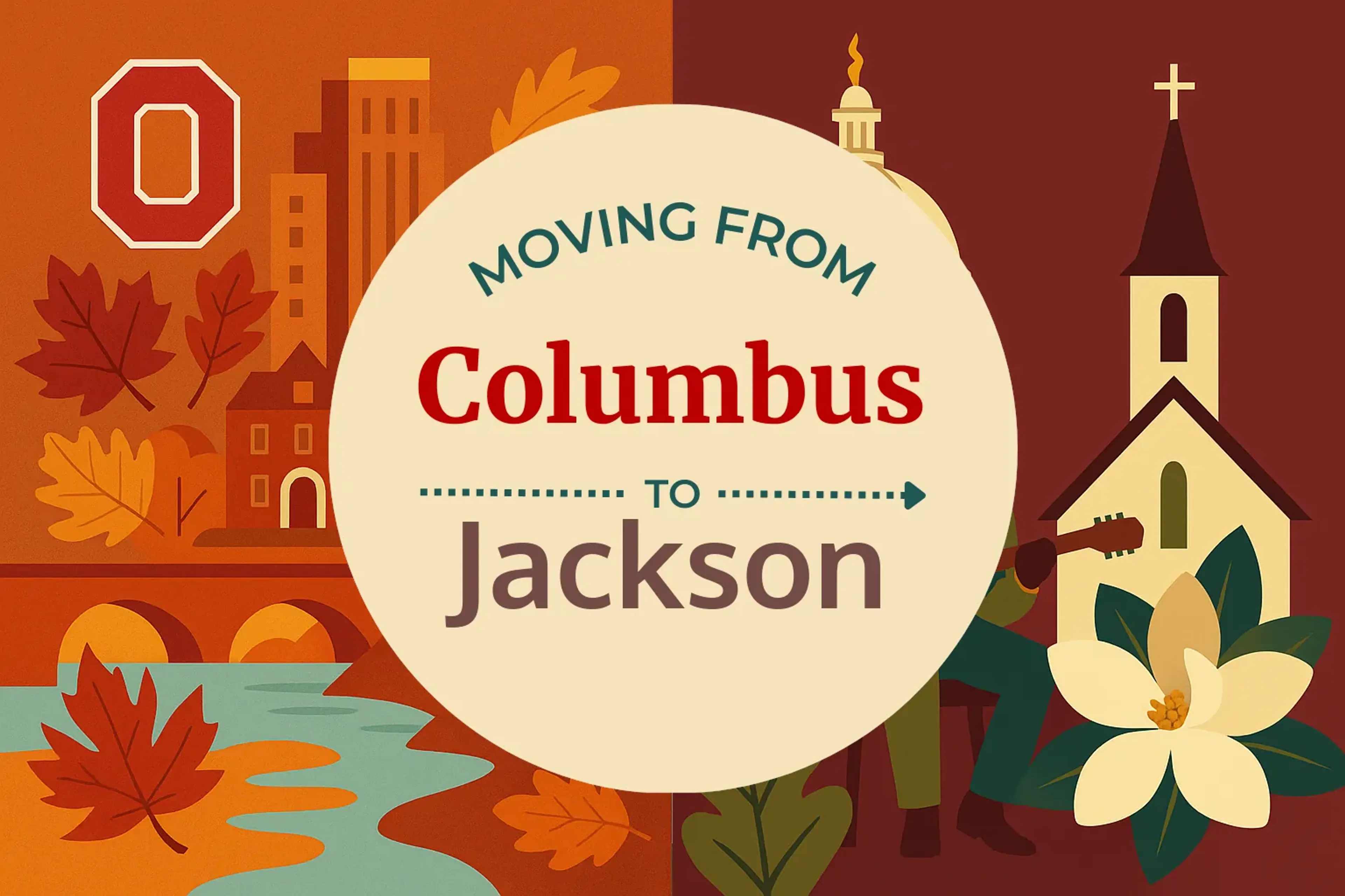 Side-by-side comparison of Columbus to Jackson moving companies