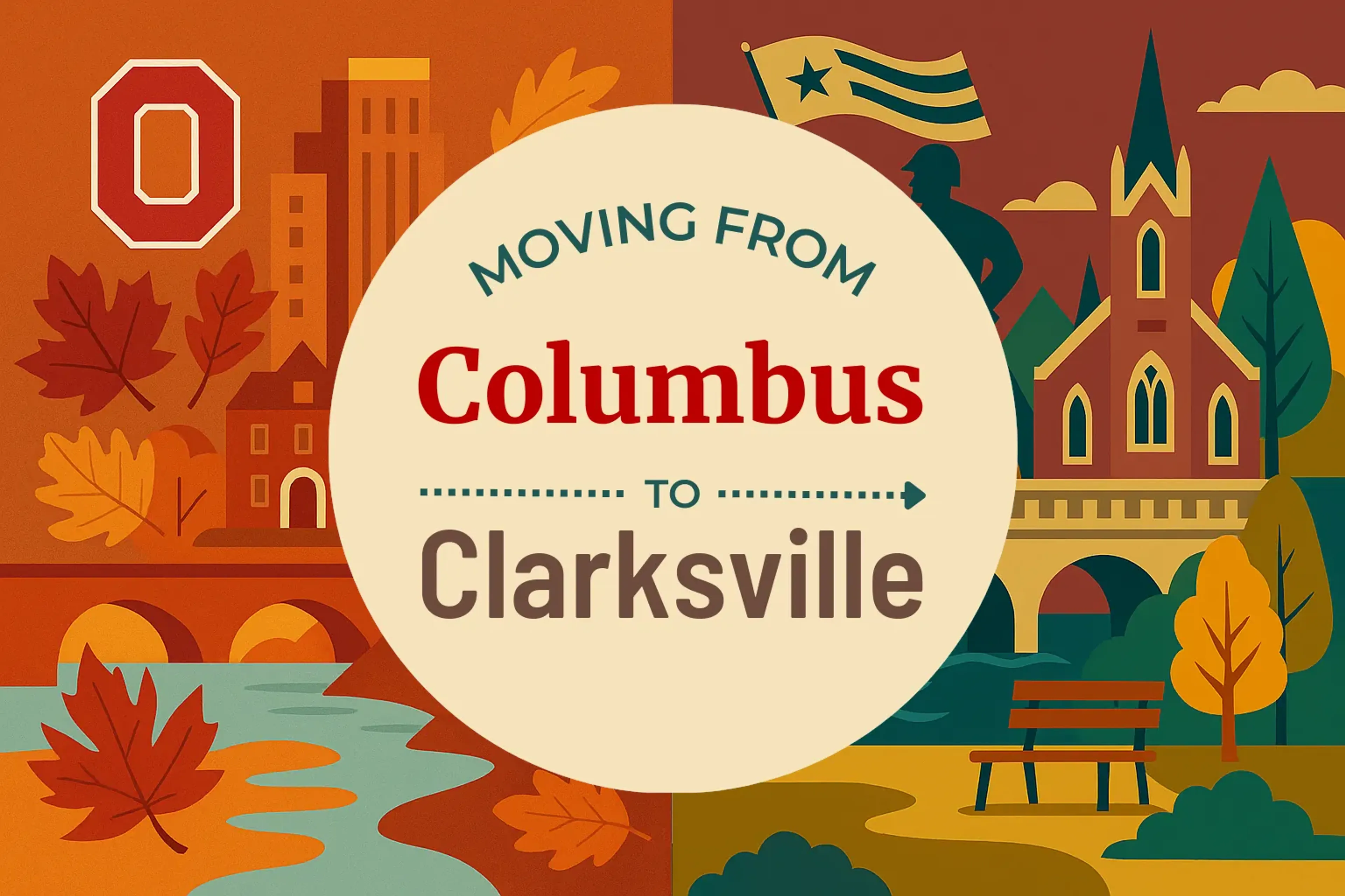 Side-by-side comparison of Columbus to Clarksville moving companies