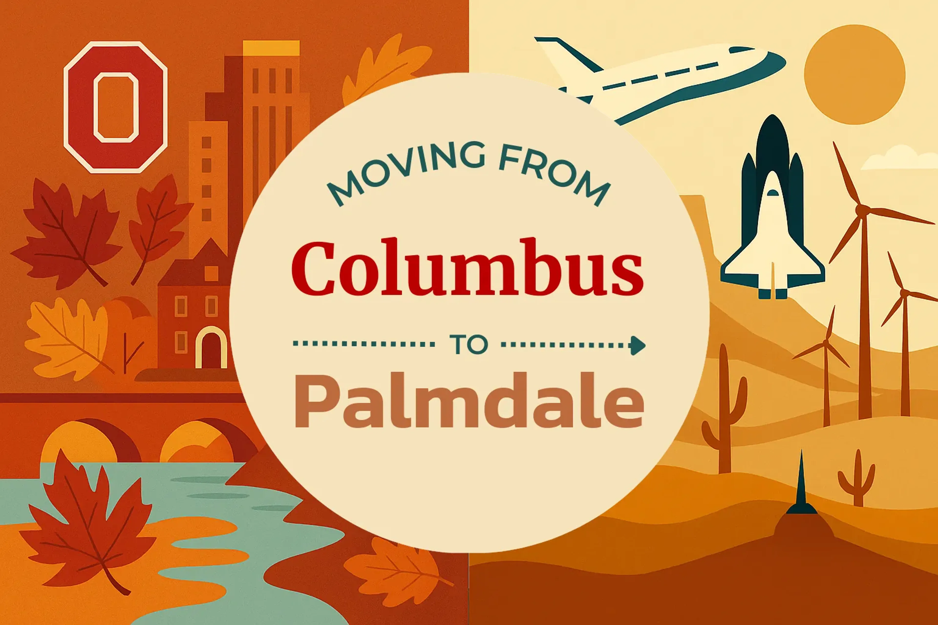 Side-by-side comparison of Columbus to Palmdale moving companies