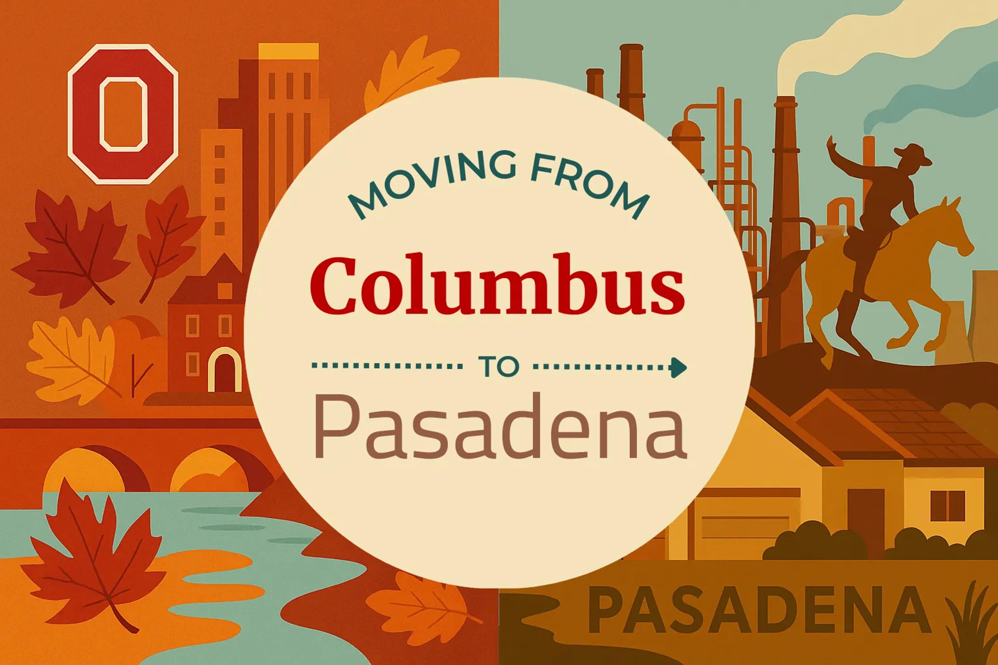 Side-by-side comparison of Columbus to Pasadena moving companies