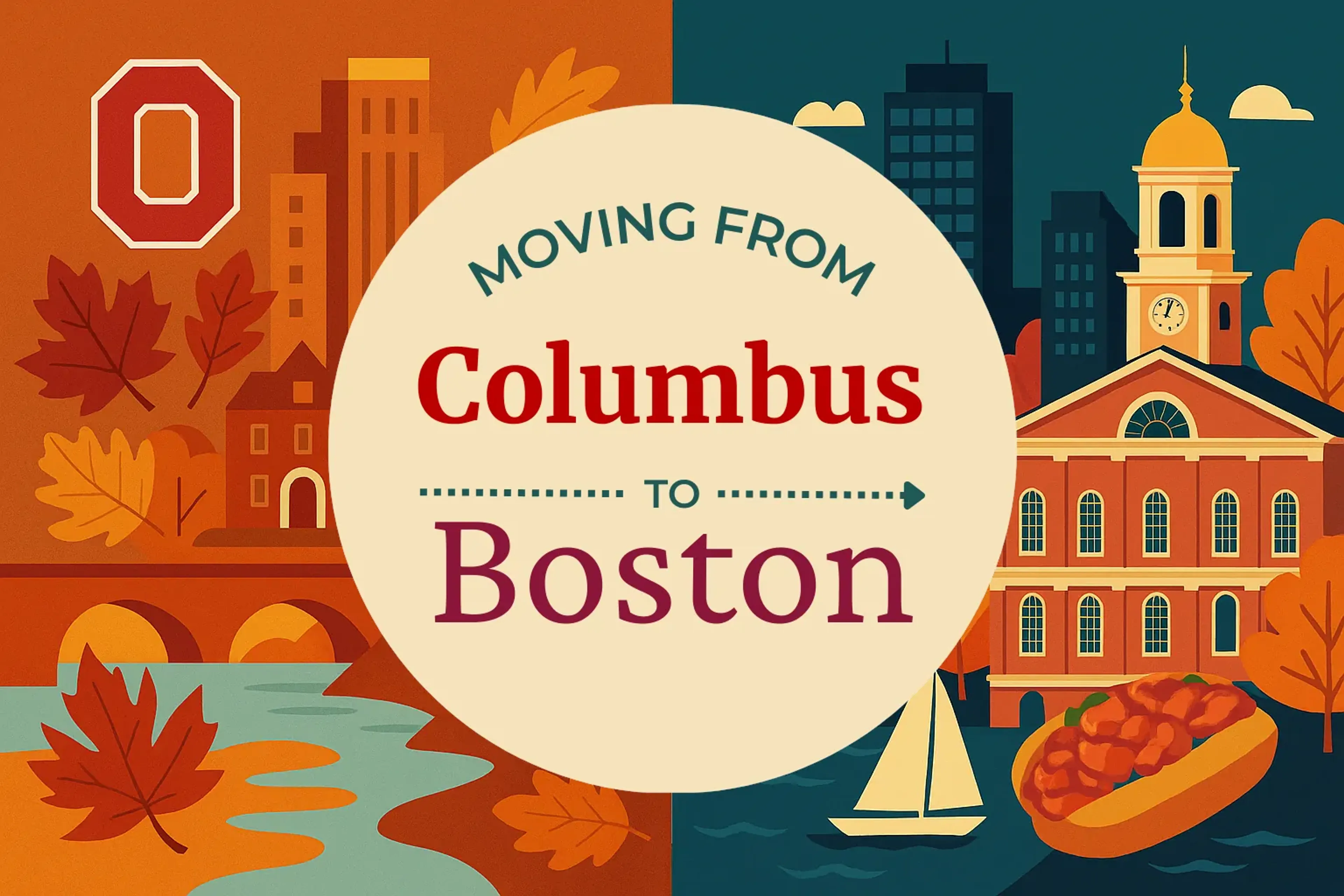 Side-by-side comparison of Columbus to Boston moving companies
