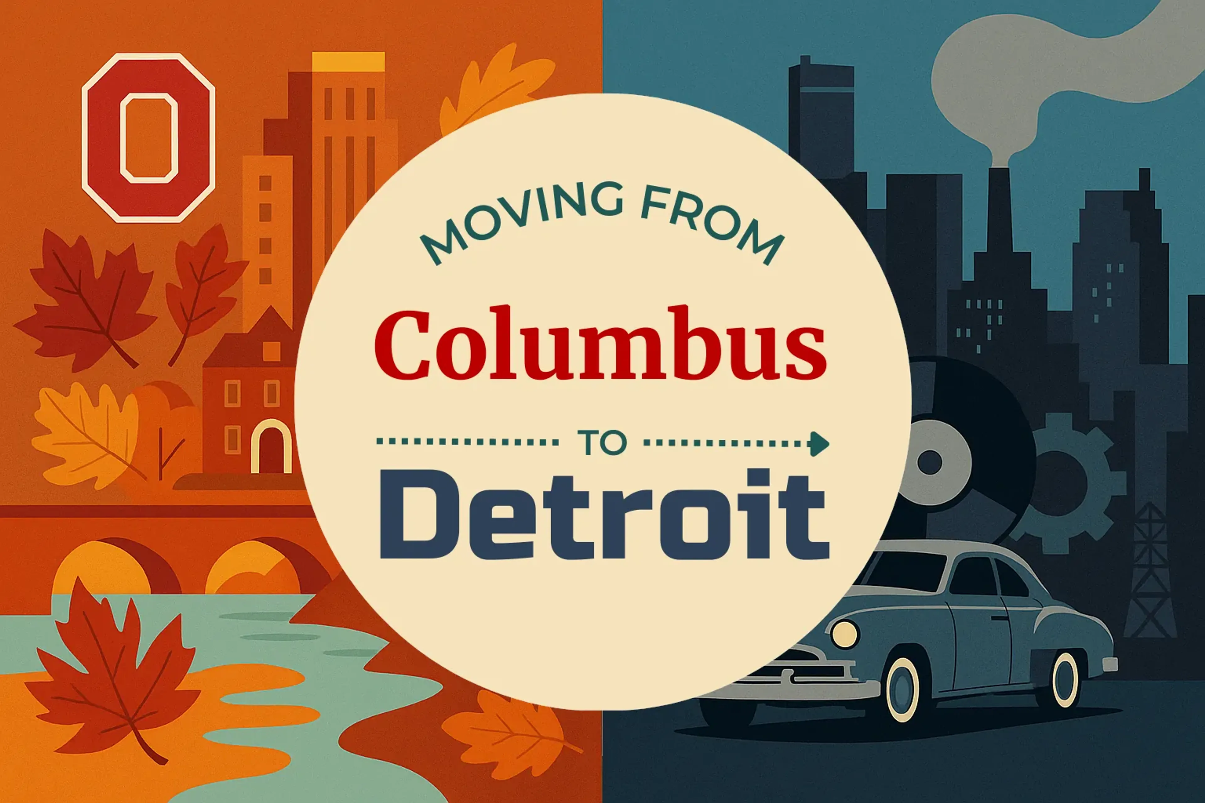 Side-by-side comparison of Columbus to Detroit moving companies