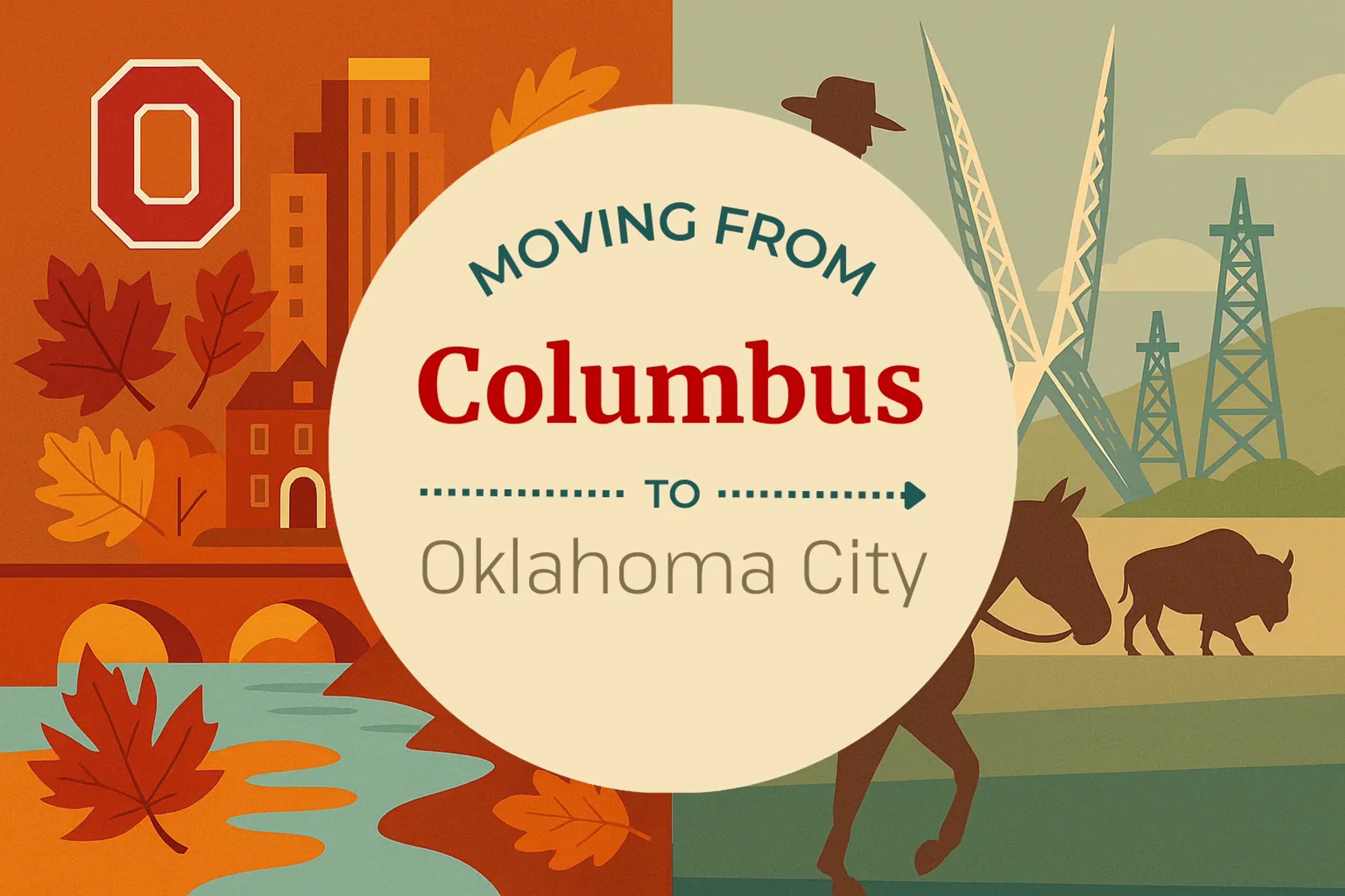 Side-by-side comparison of Columbus to Oklahoma City moving companies