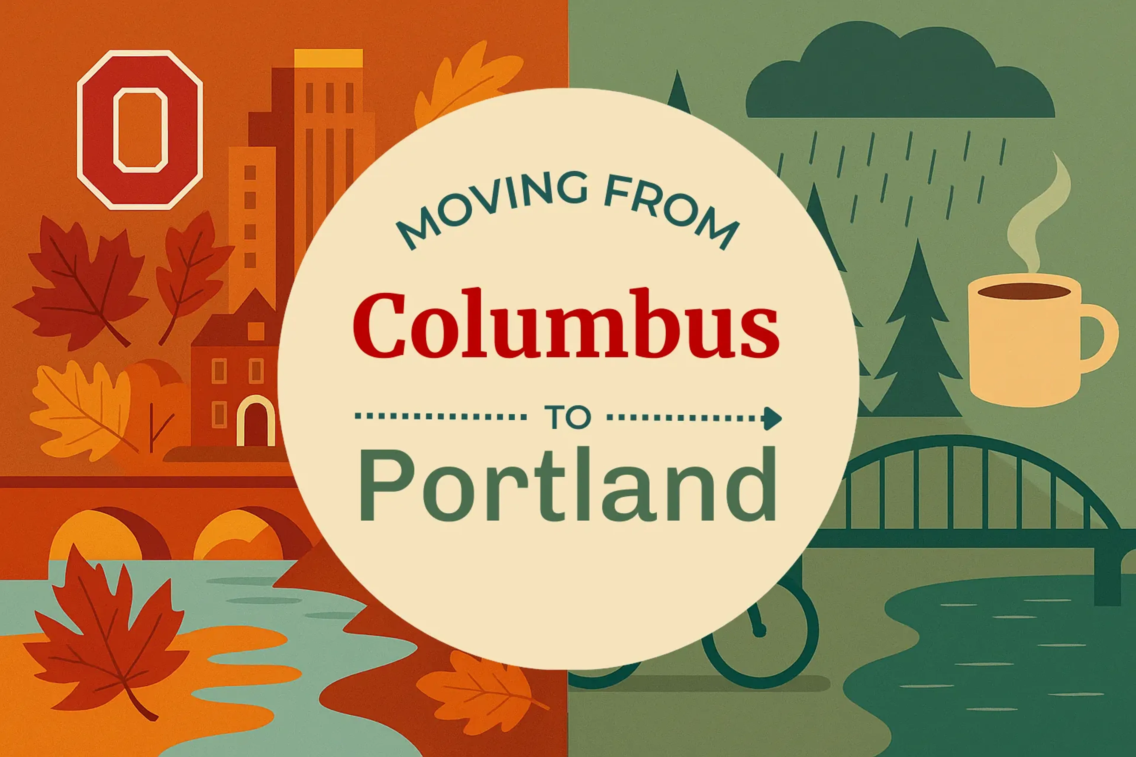 Side-by-side comparison of Columbus to Portland moving companies