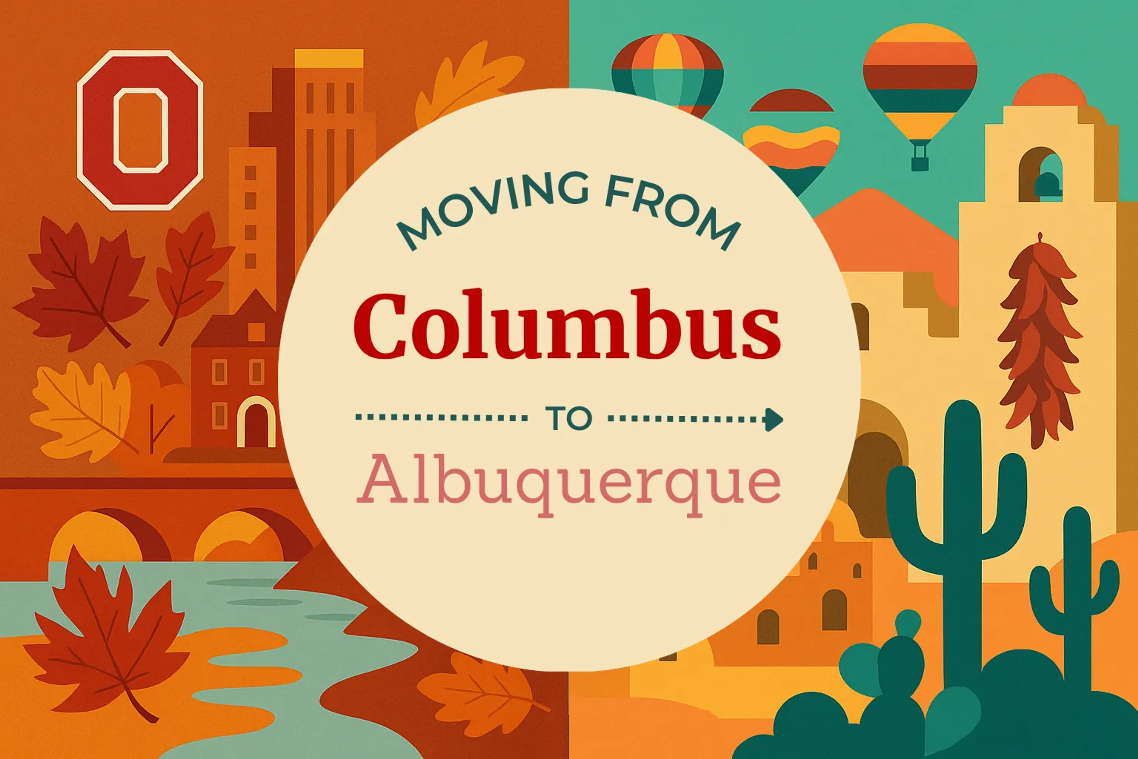 Side-by-side comparison of Columbus to Albuquerque moving companies
