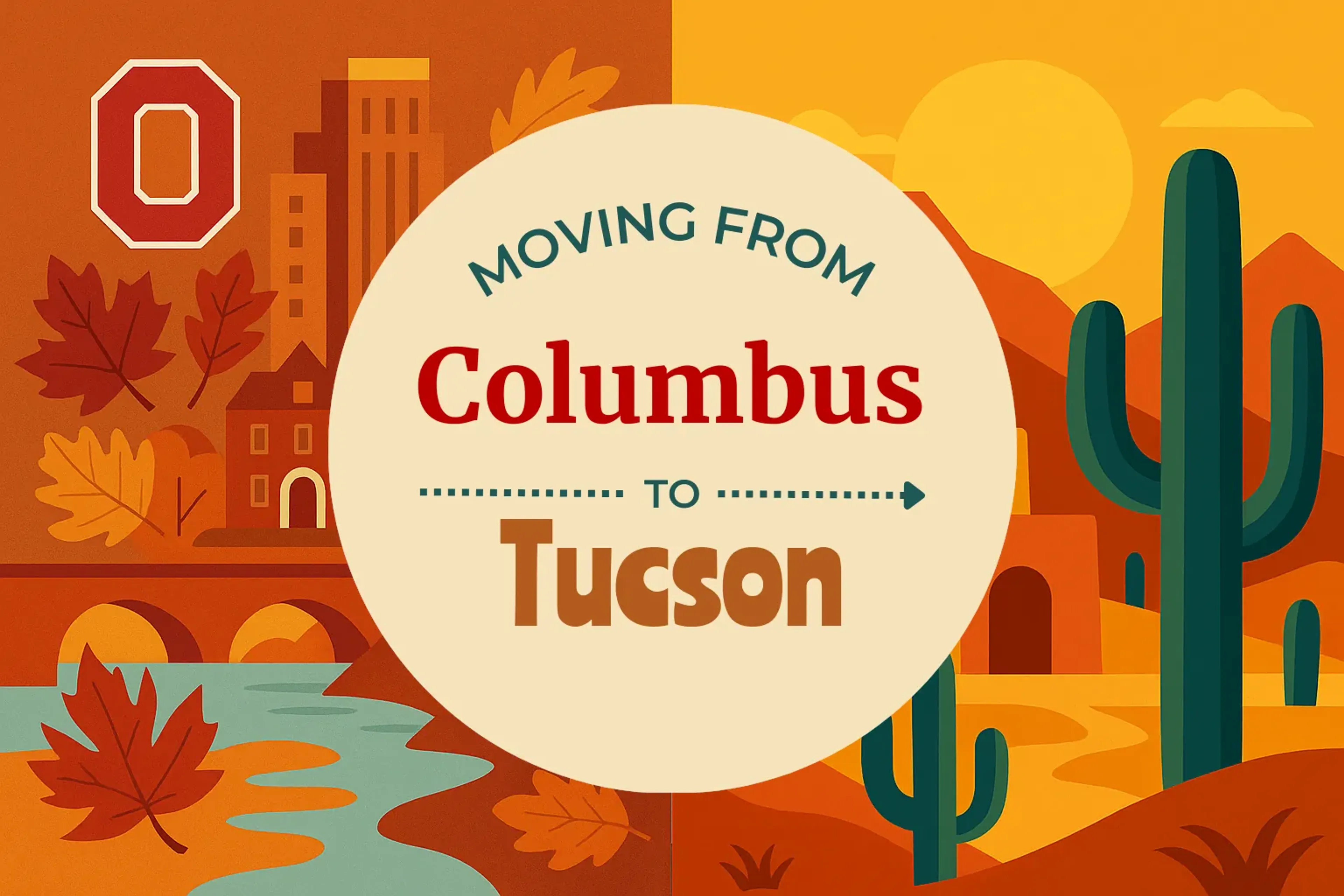 Side-by-side comparison of Columbus to Tucson moving companies
