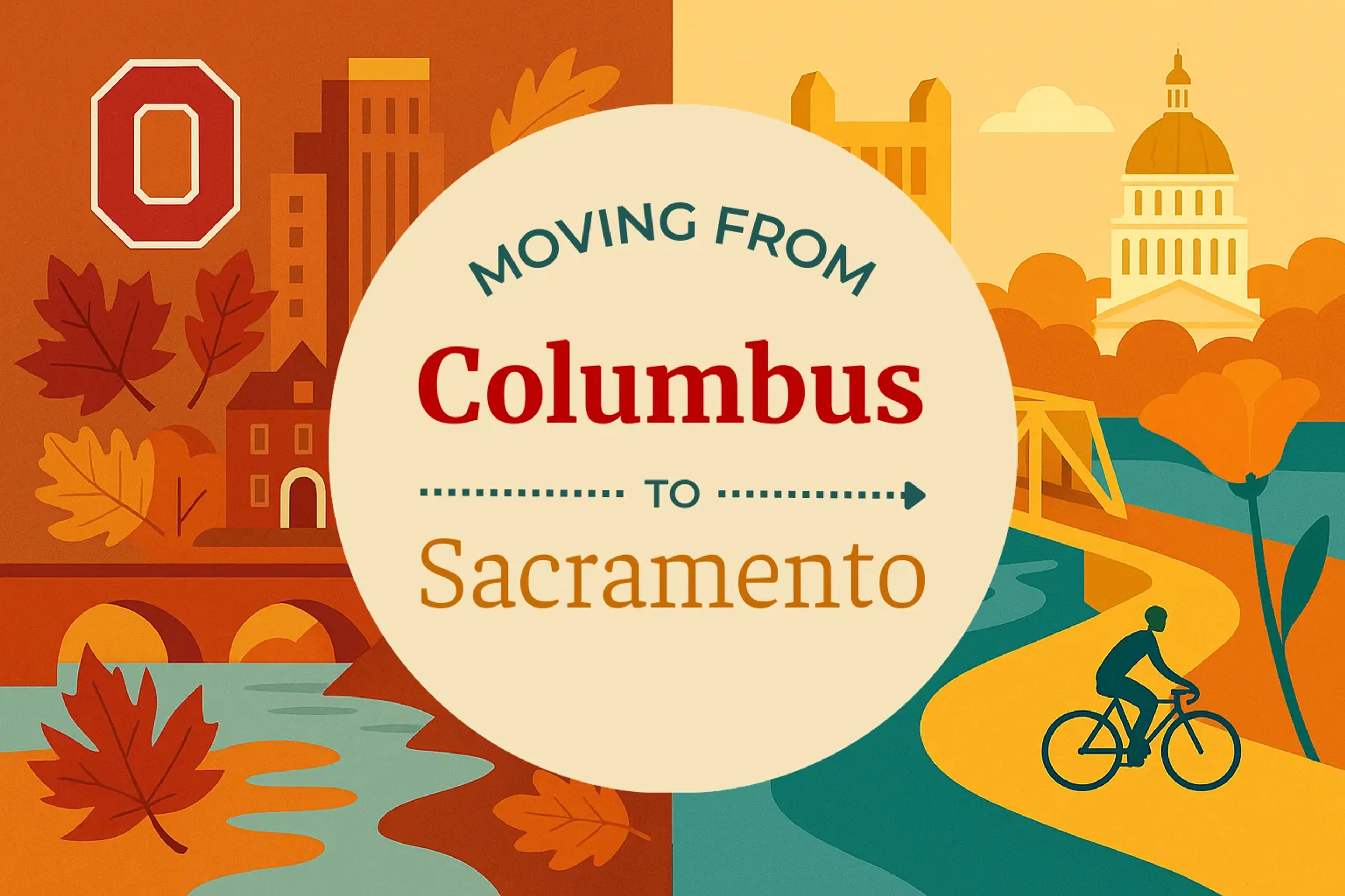 Side-by-side comparison of Columbus to Sacramento moving companies