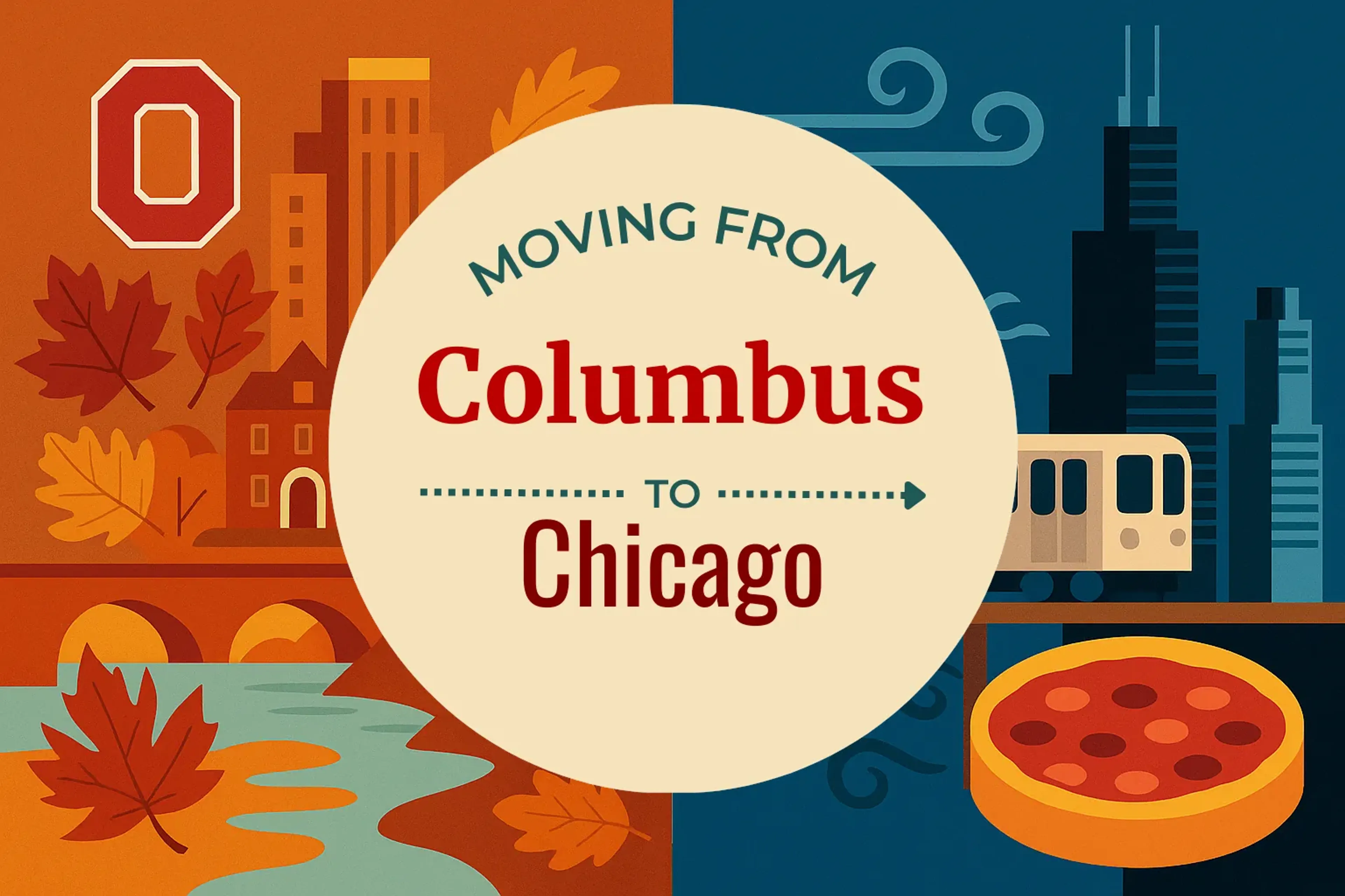Side-by-side comparison of Columbus to Chicago moving companies