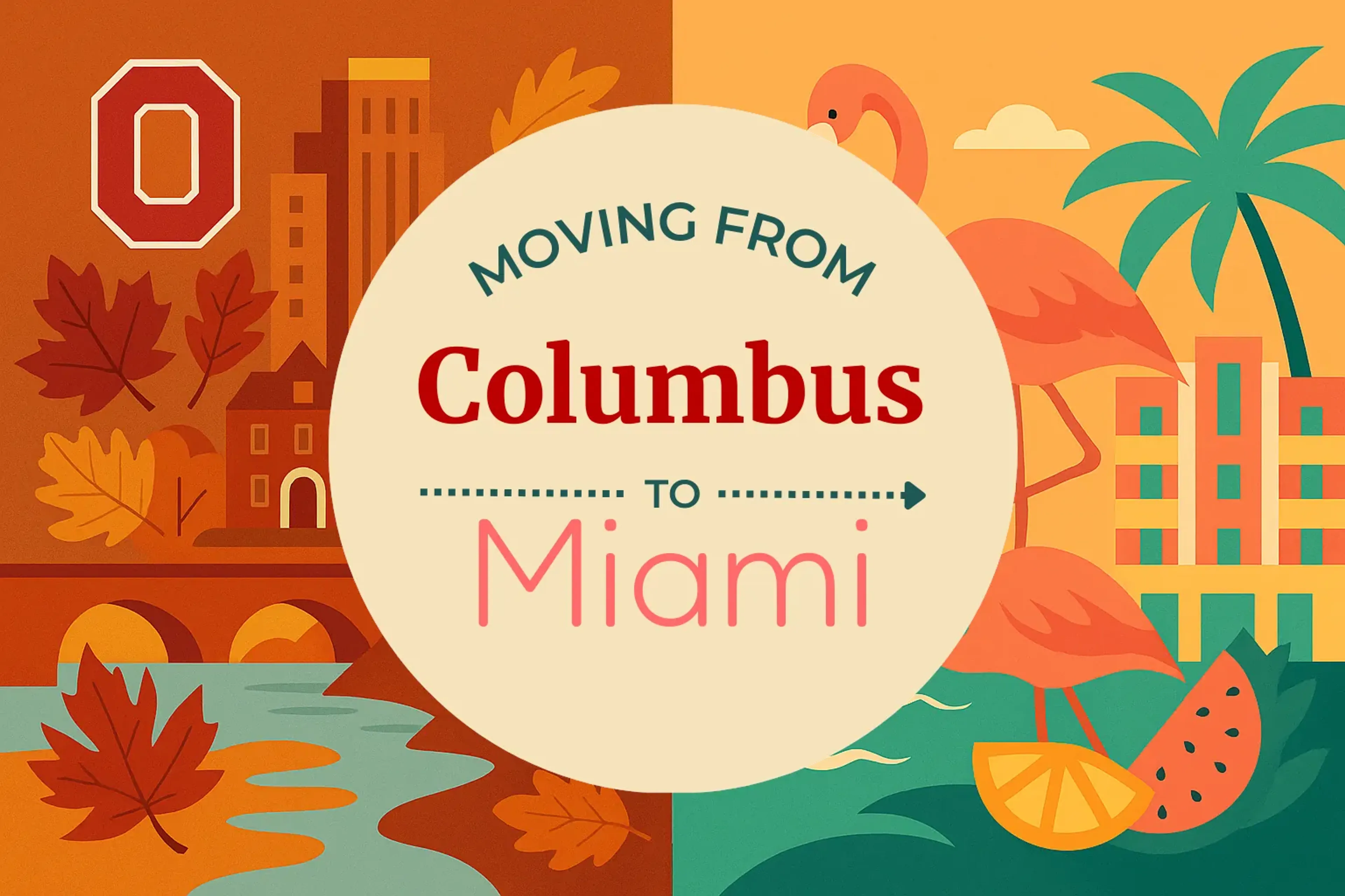 Side-by-side comparison of Columbus to Miami moving companies