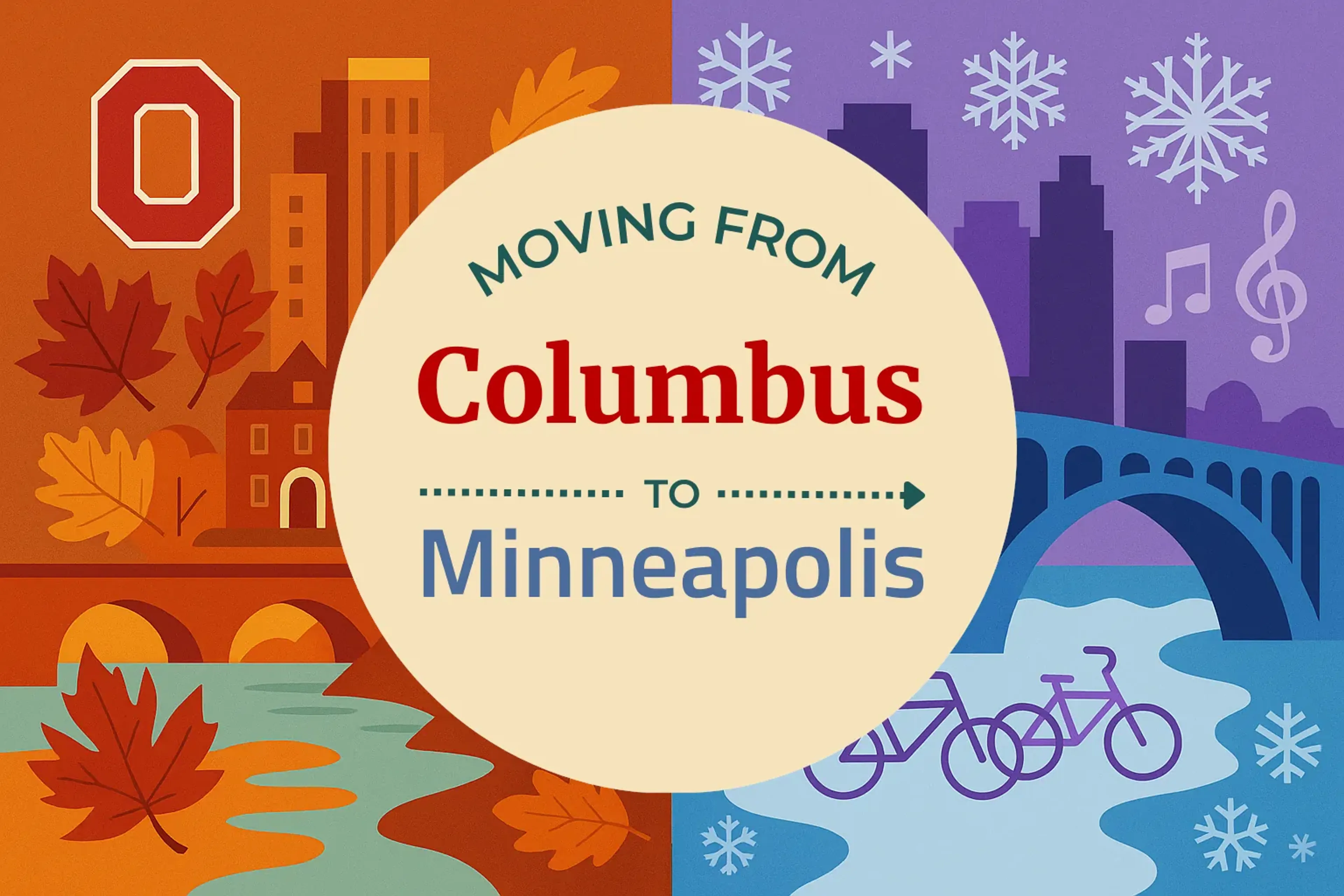Side-by-side comparison of Columbus to Minneapolis moving companies