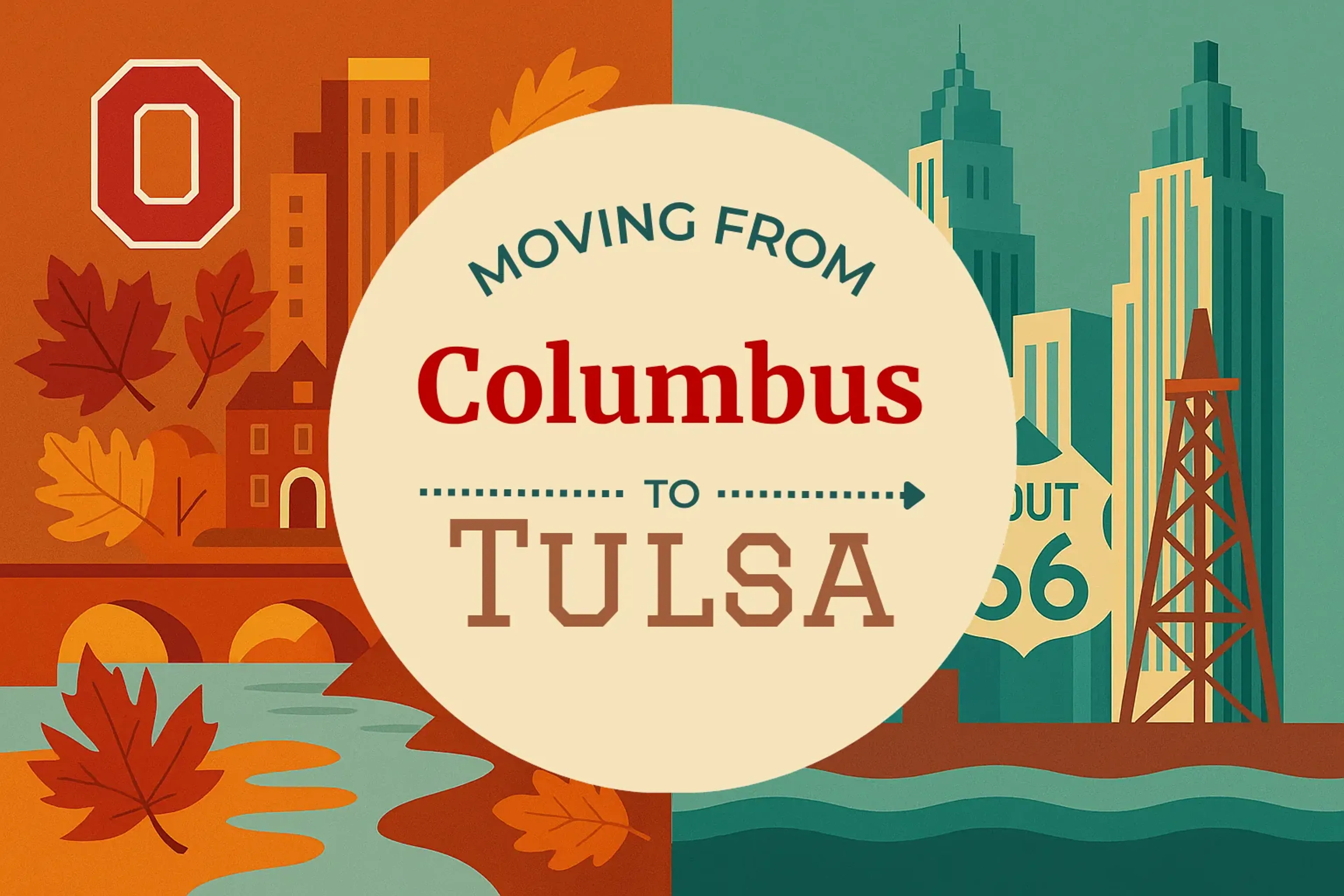 Side-by-side comparison of Columbus to Tulsa moving companies