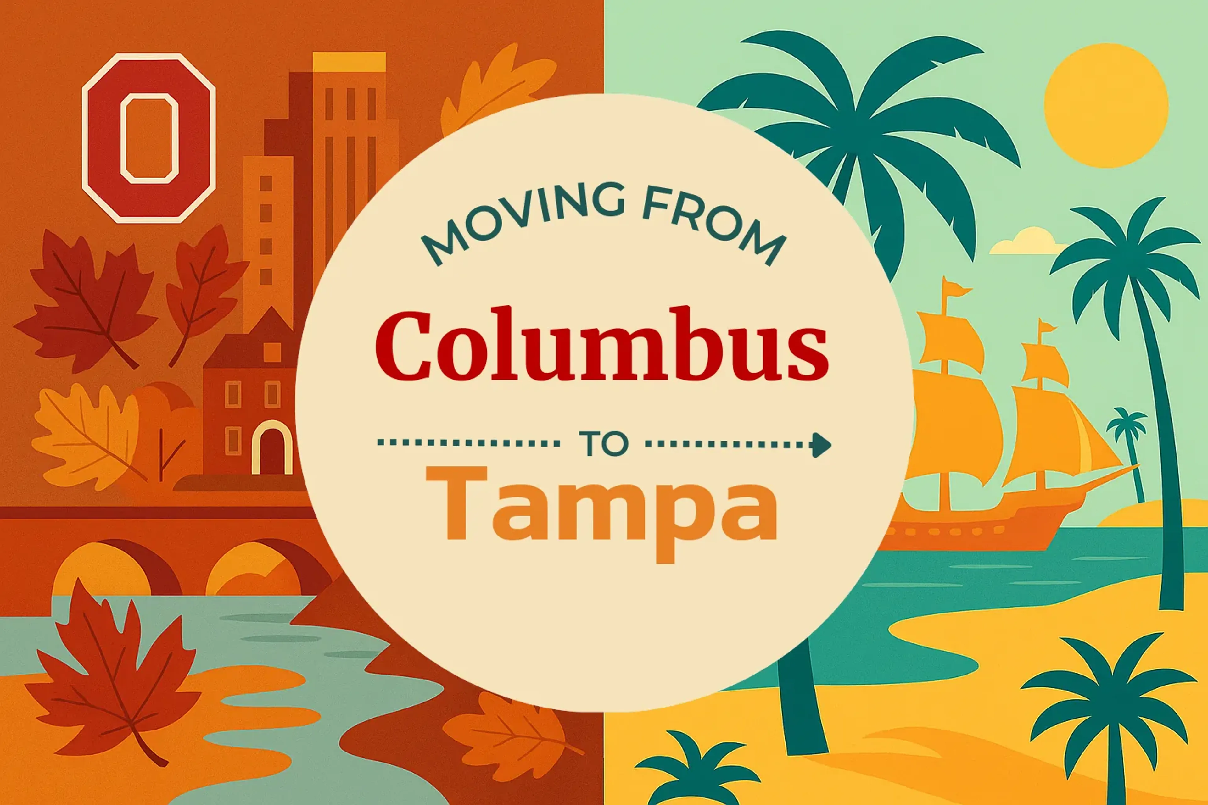 Side-by-side comparison of Columbus to Tampa moving companies