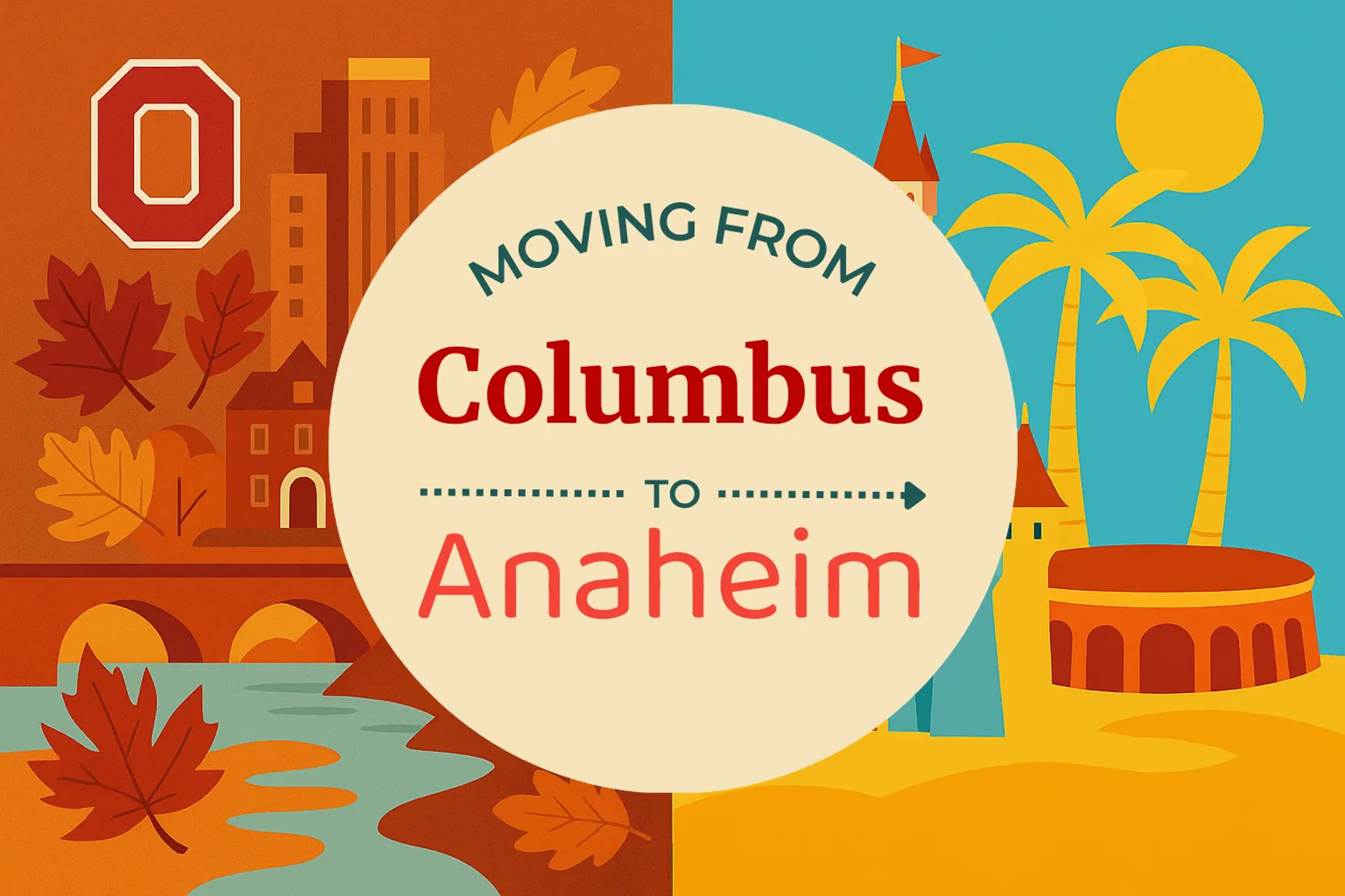 Side-by-side comparison of Columbus to Anaheim moving companies