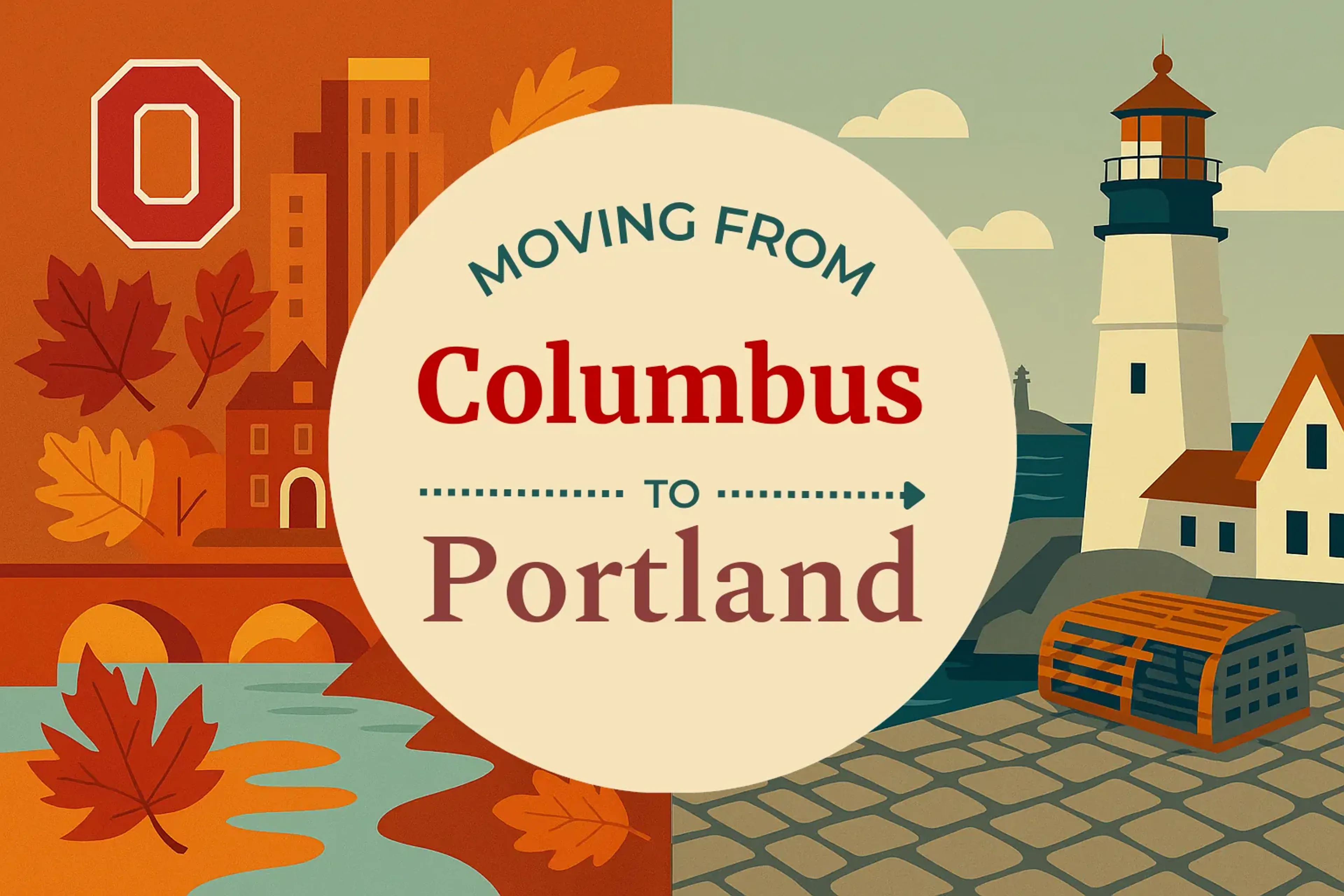 Side-by-side comparison of Columbus to Portland moving companies