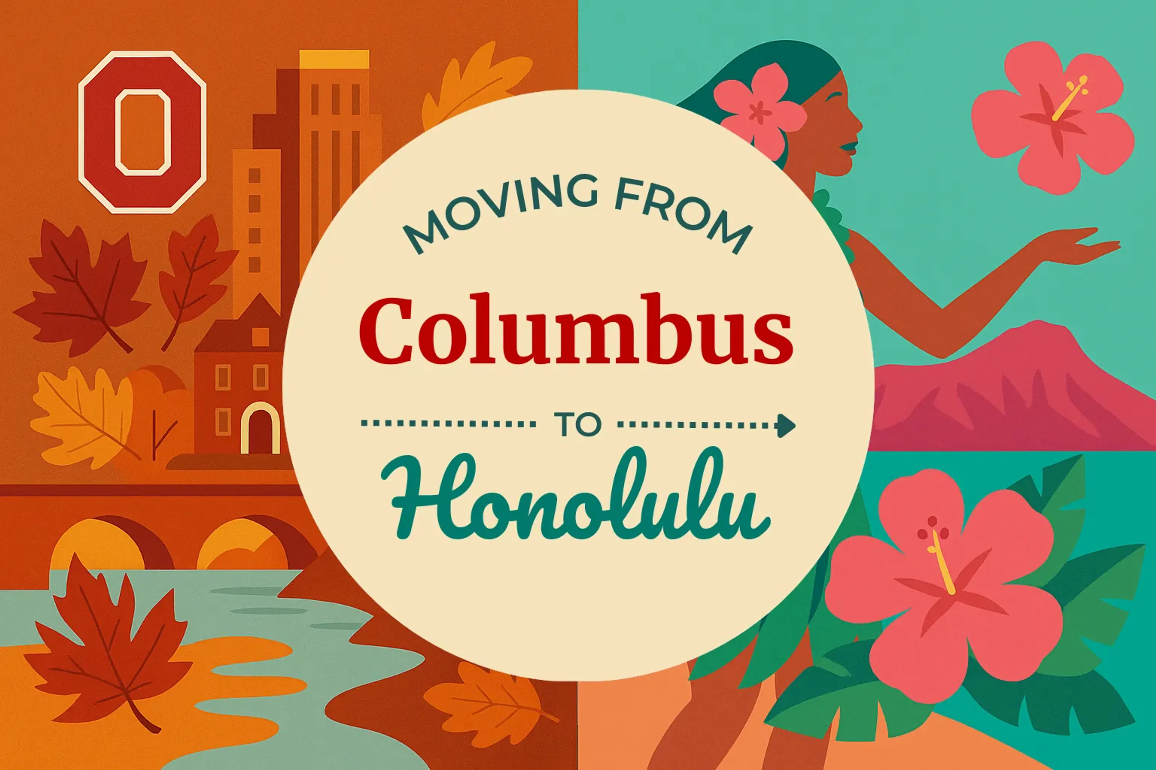 Side-by-side comparison of Columbus to Honolulu moving companies