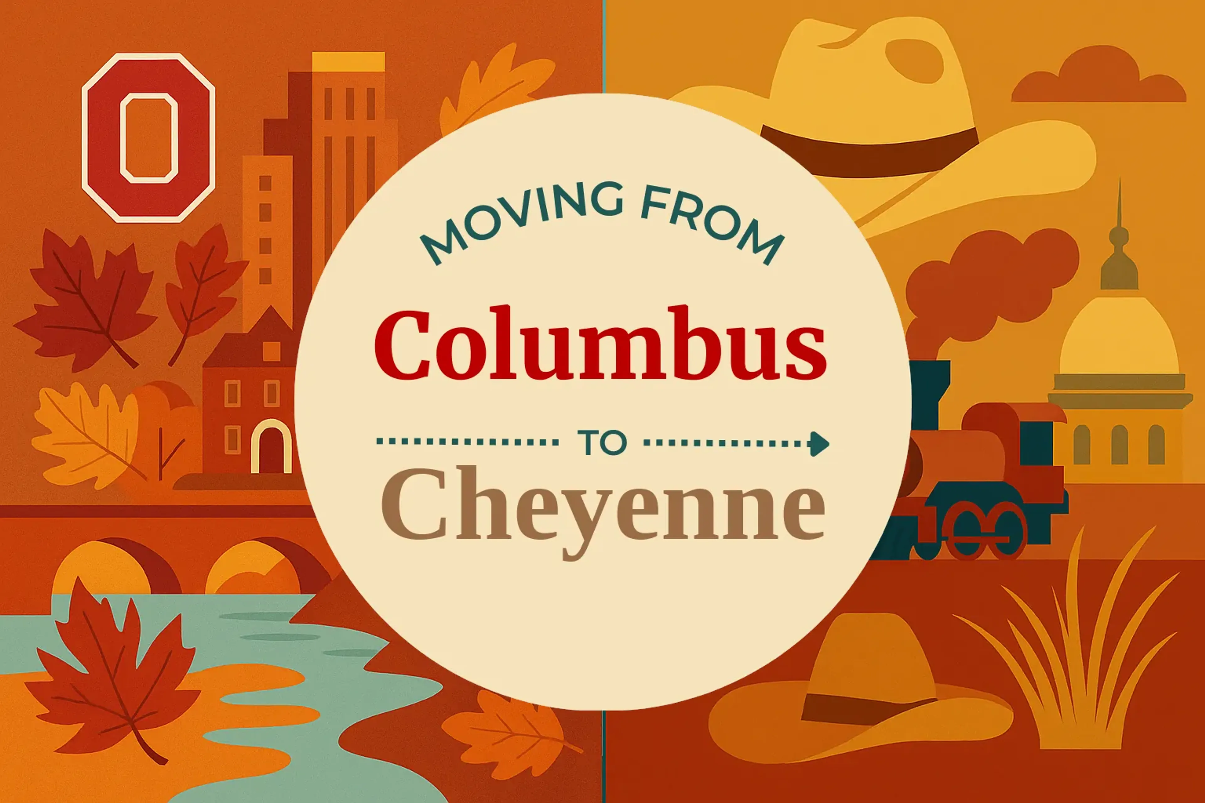 Side-by-side comparison of Columbus to Cheyenne moving companies