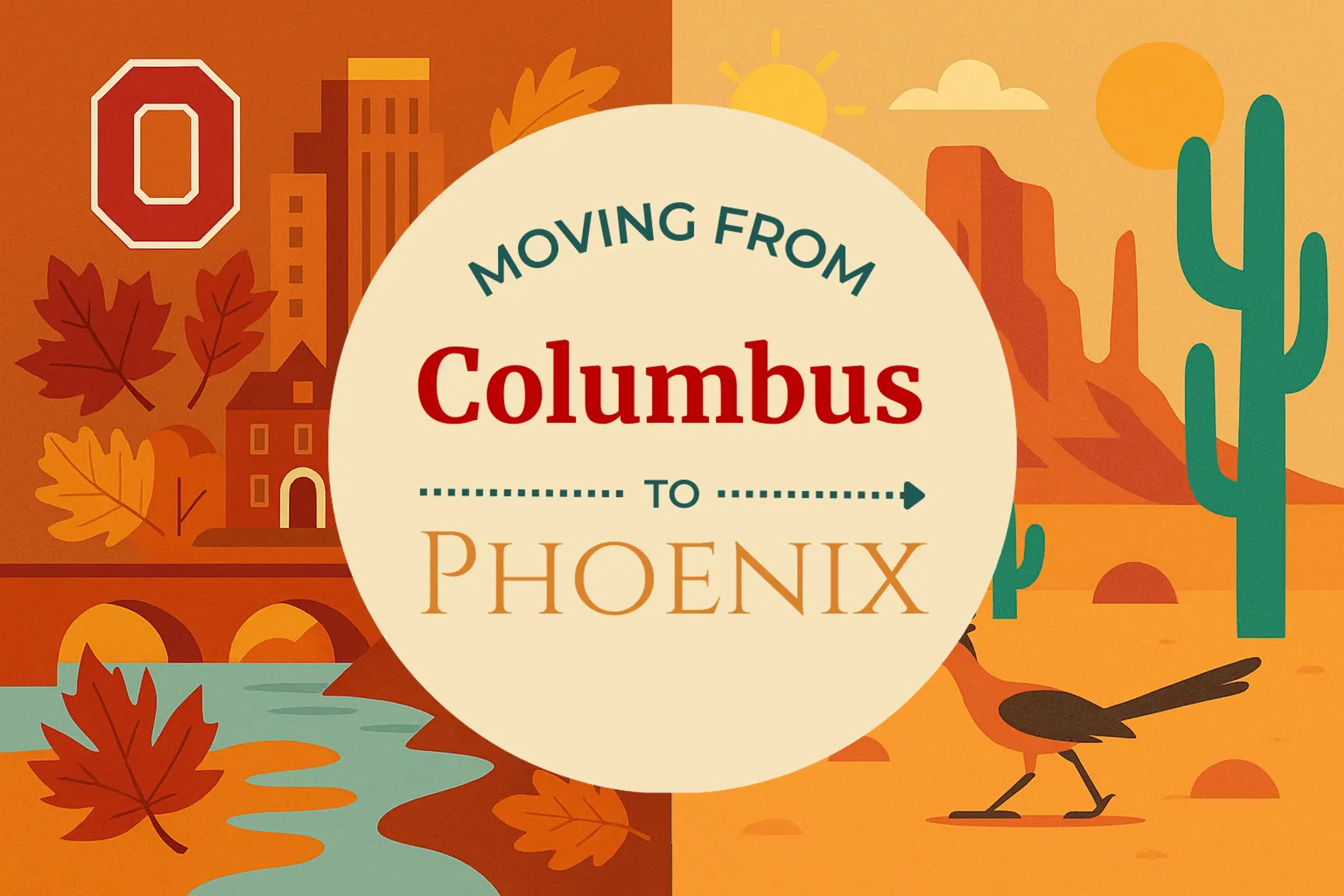 Side-by-side comparison of Columbus to Phoenix moving companies