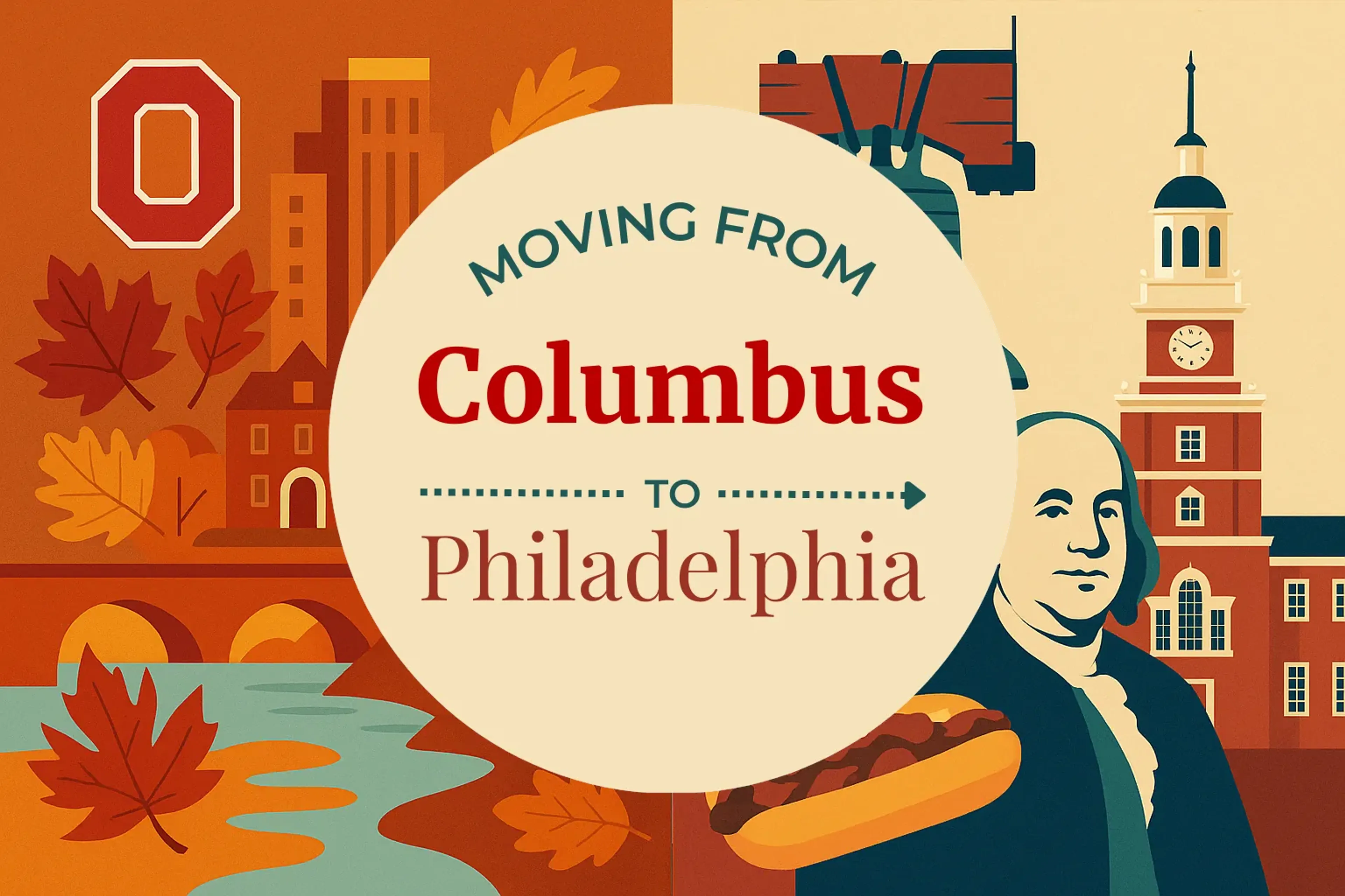 Side-by-side comparison of Columbus to Philadelphia moving companies