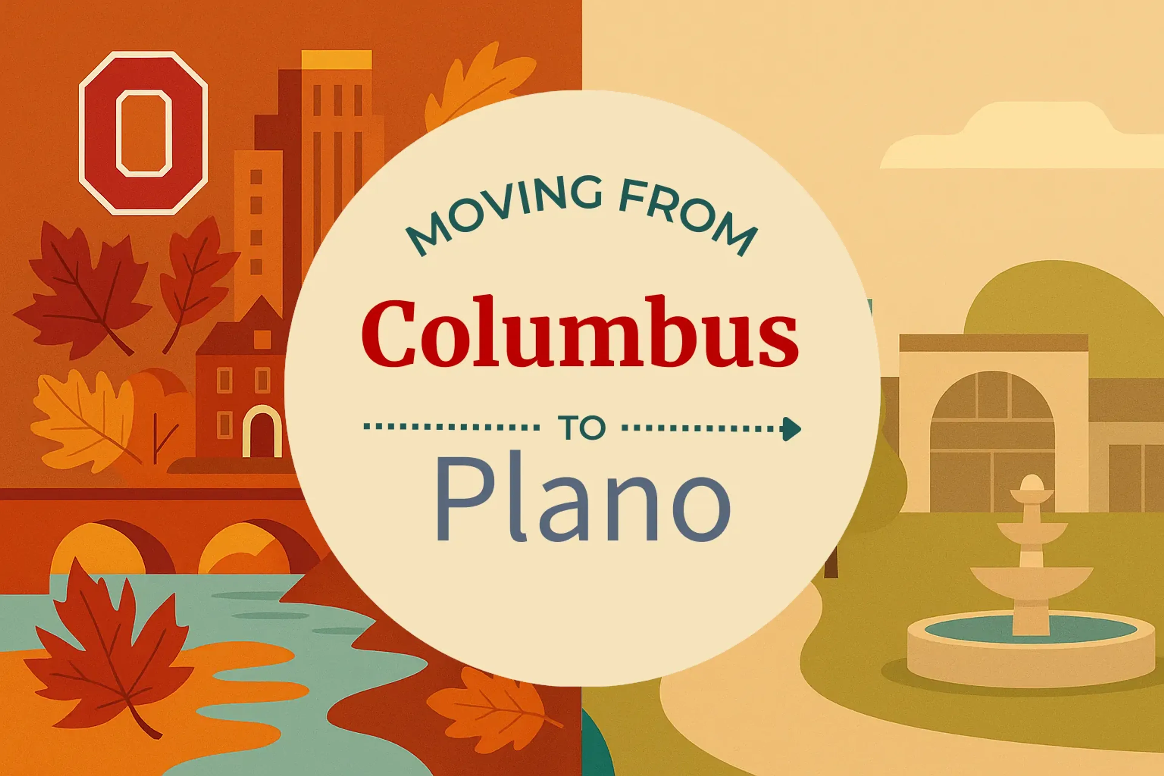 Side-by-side comparison of Columbus to Plano moving companies