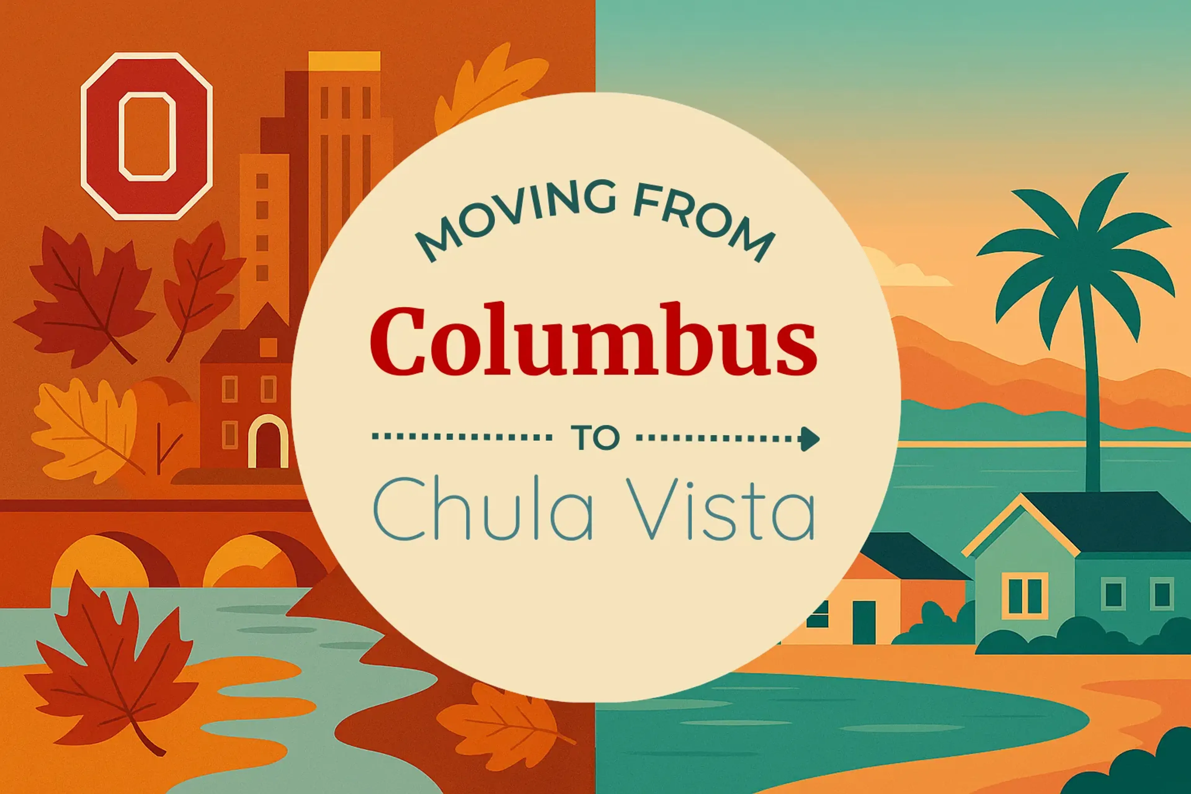 Side-by-side comparison of Columbus to Chula Vista moving companies