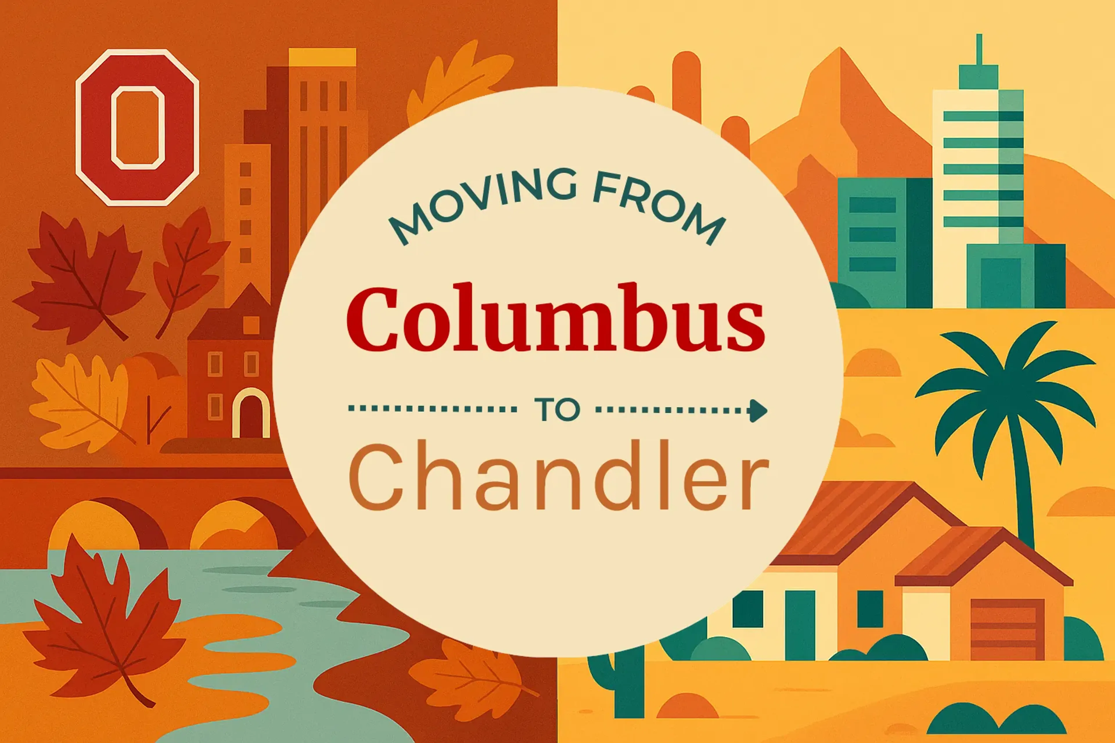 Side-by-side comparison of Columbus to Chandler moving companies