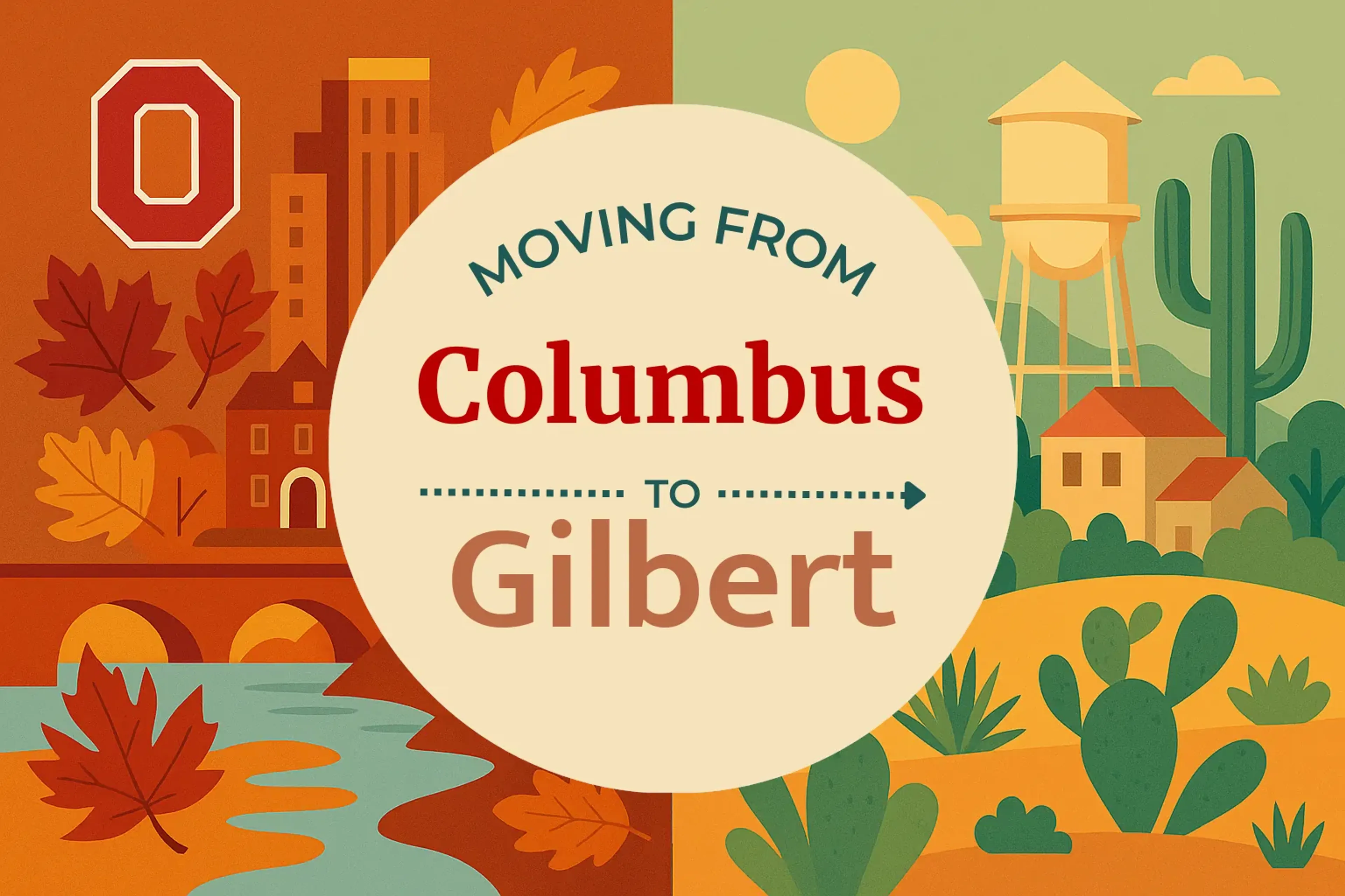 Side-by-side comparison of Columbus to Gilbert moving companies