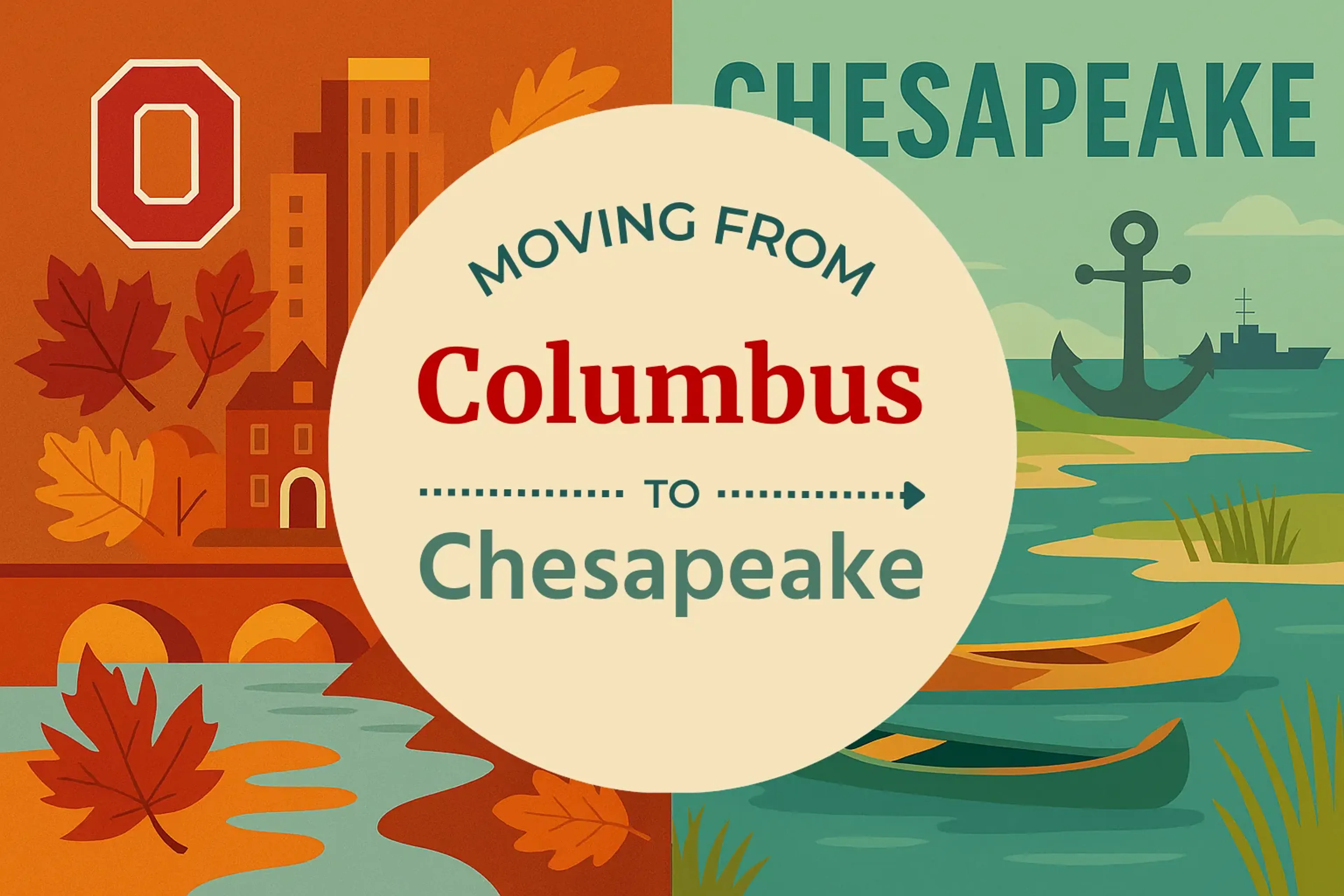 Side-by-side comparison of Columbus to Chesapeake moving companies