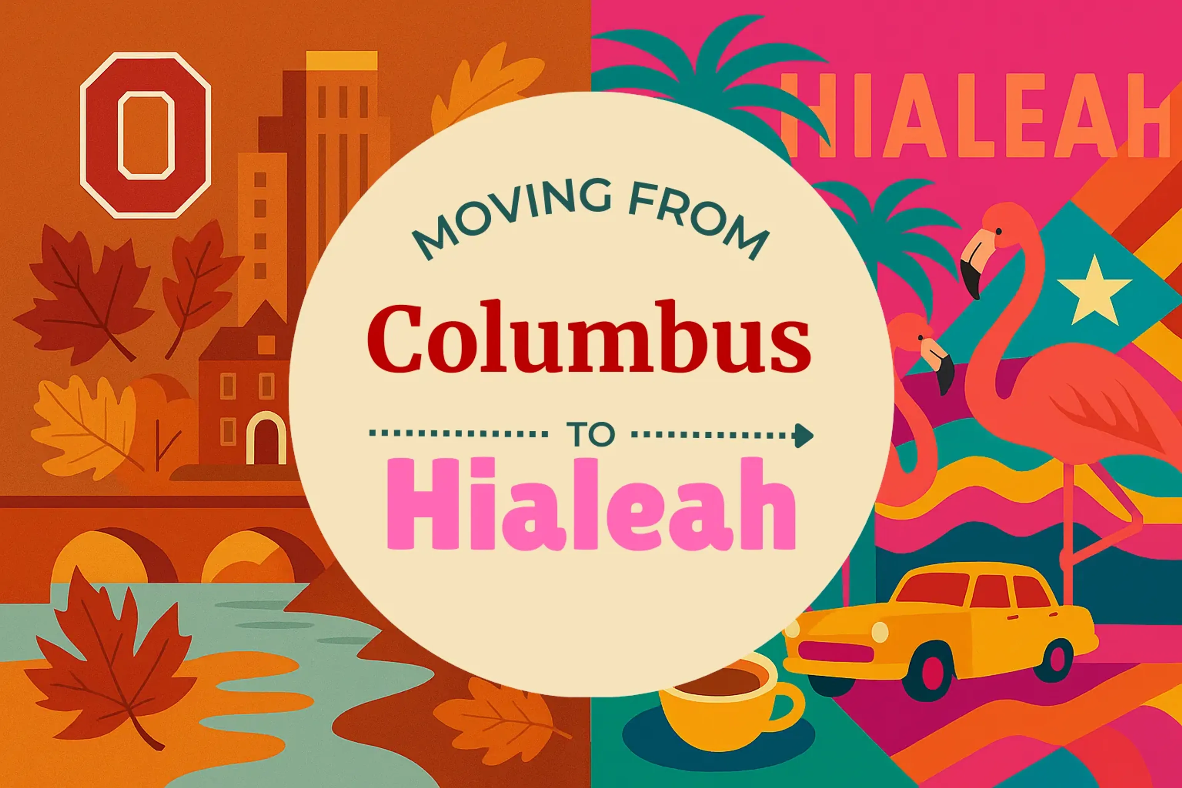 Side-by-side comparison of Columbus to Hialeah moving companies