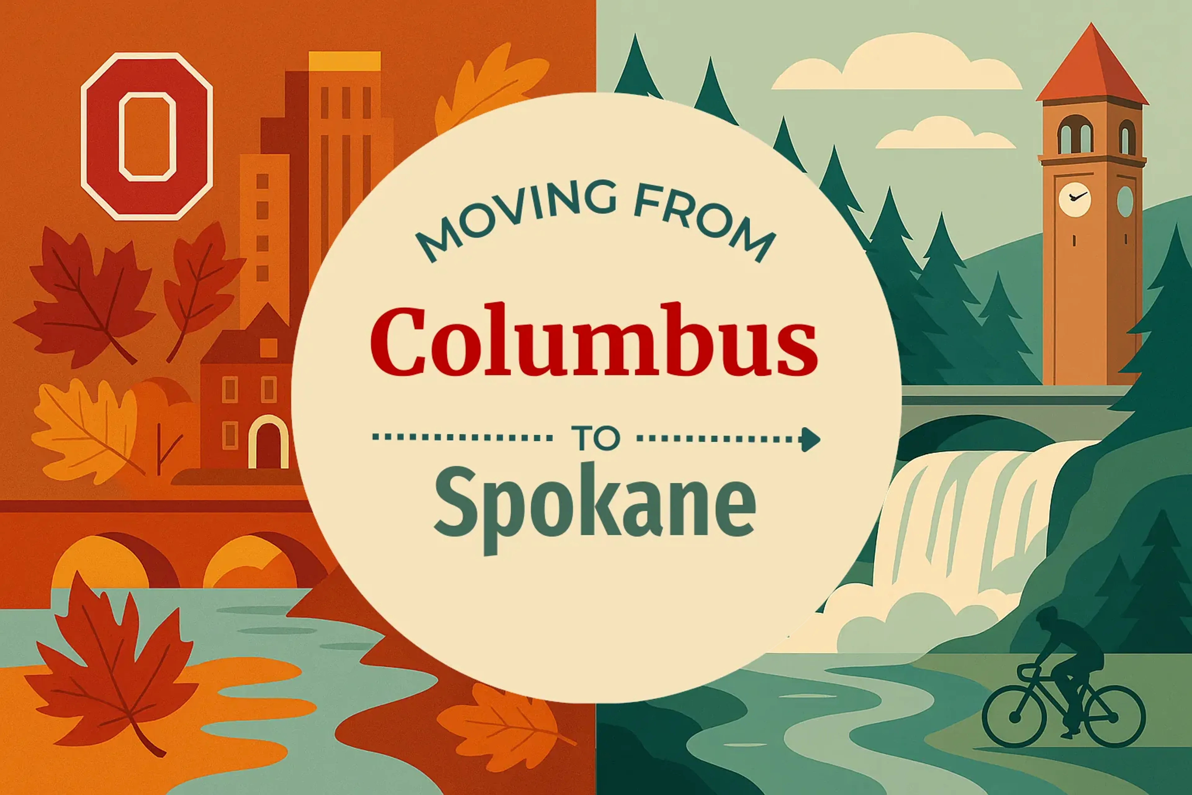 Side-by-side comparison of Columbus to Spokane moving companies
