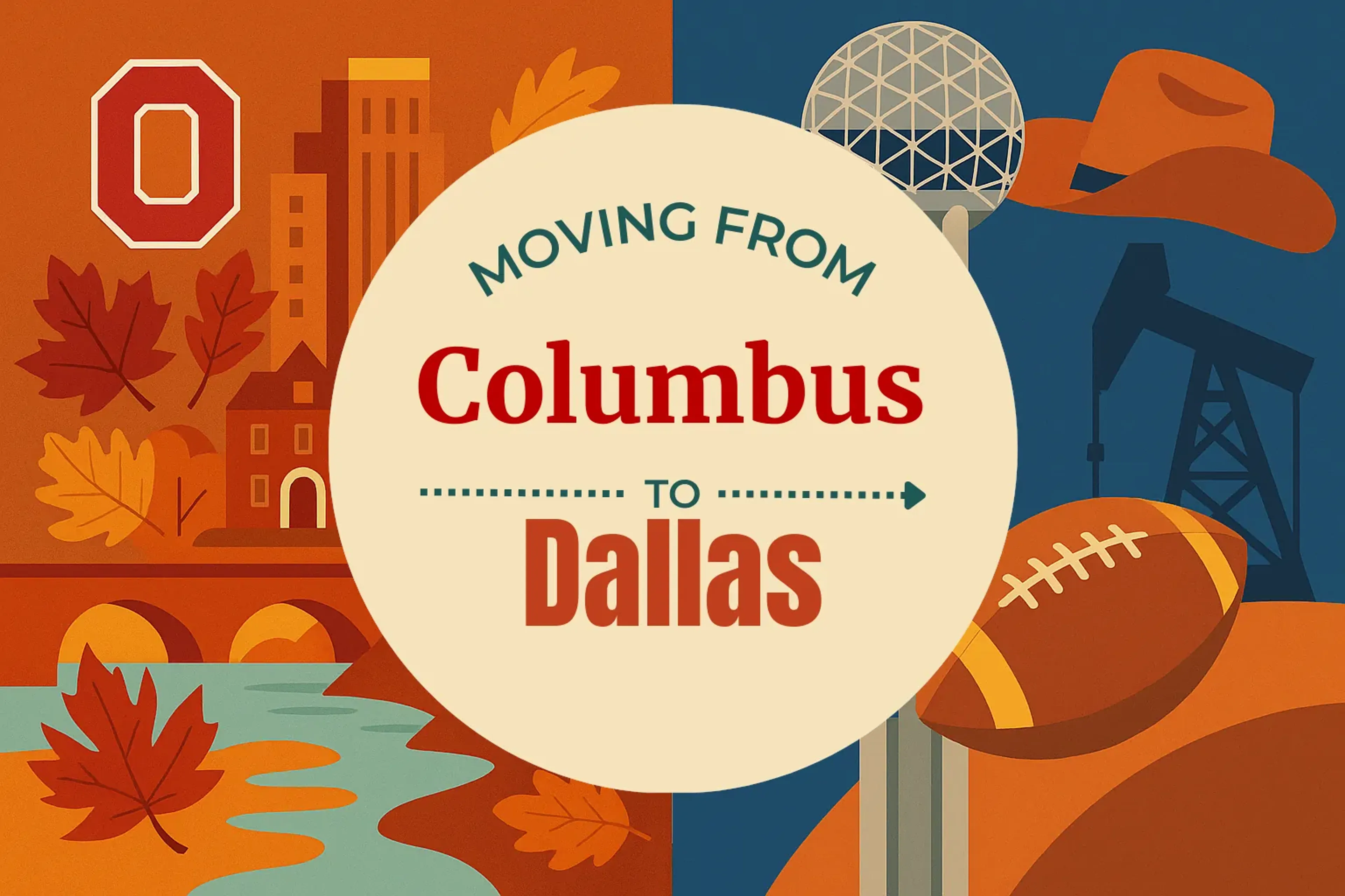 Side-by-side comparison of Columbus to Dallas moving companies