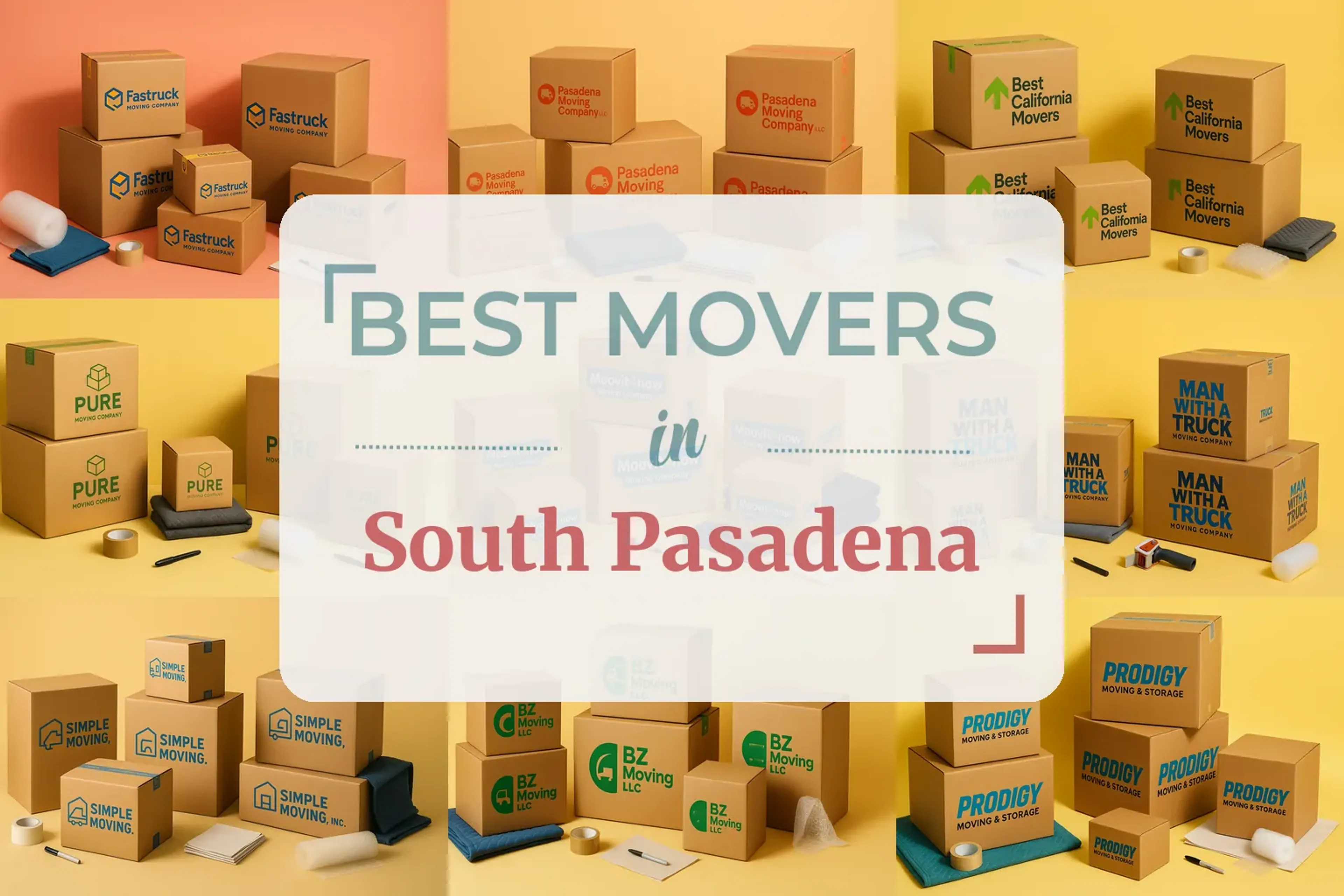 Side-by-side comparison of South Pasadena moving companies