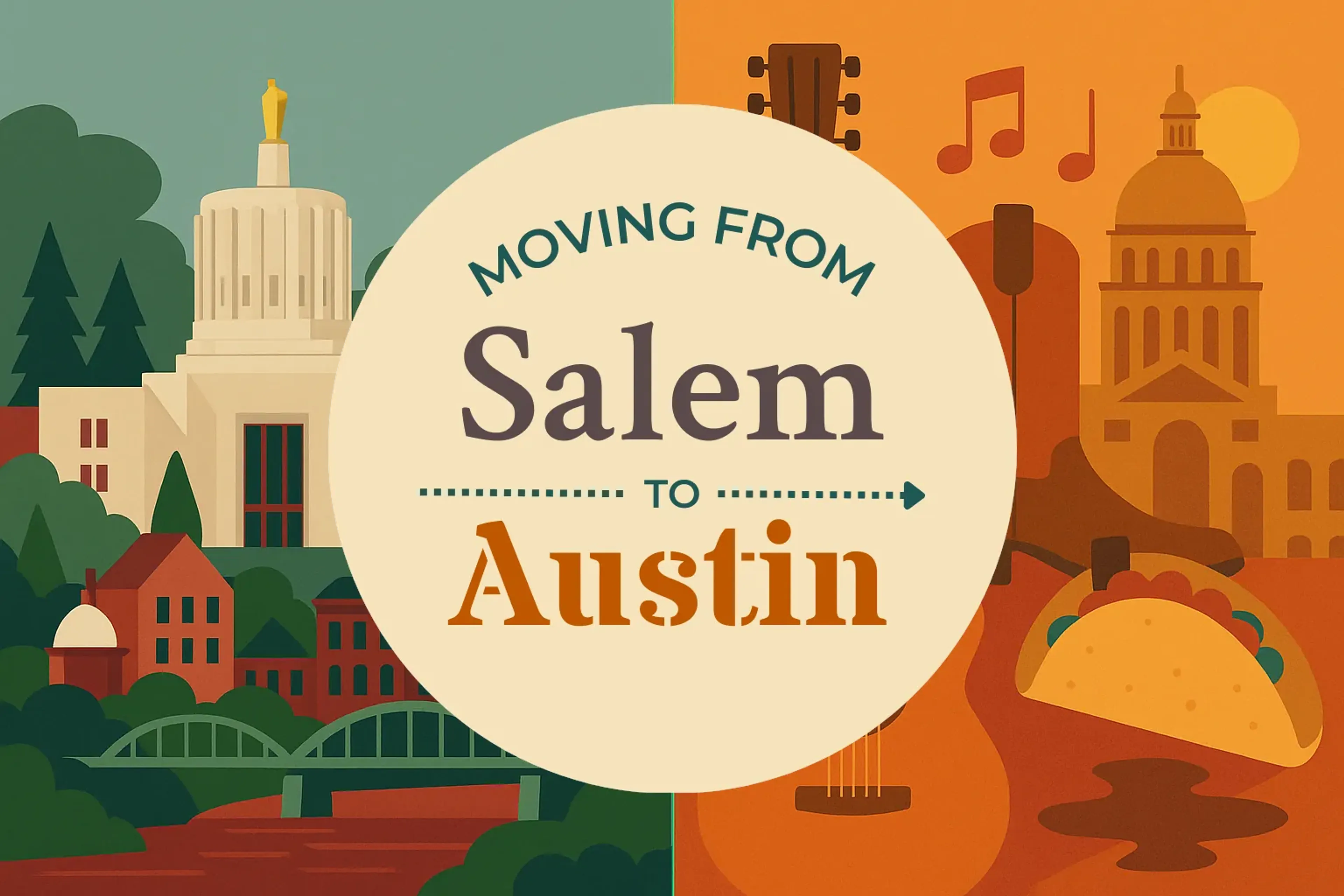 Side-by-side comparison of Salem to Austin moving companies