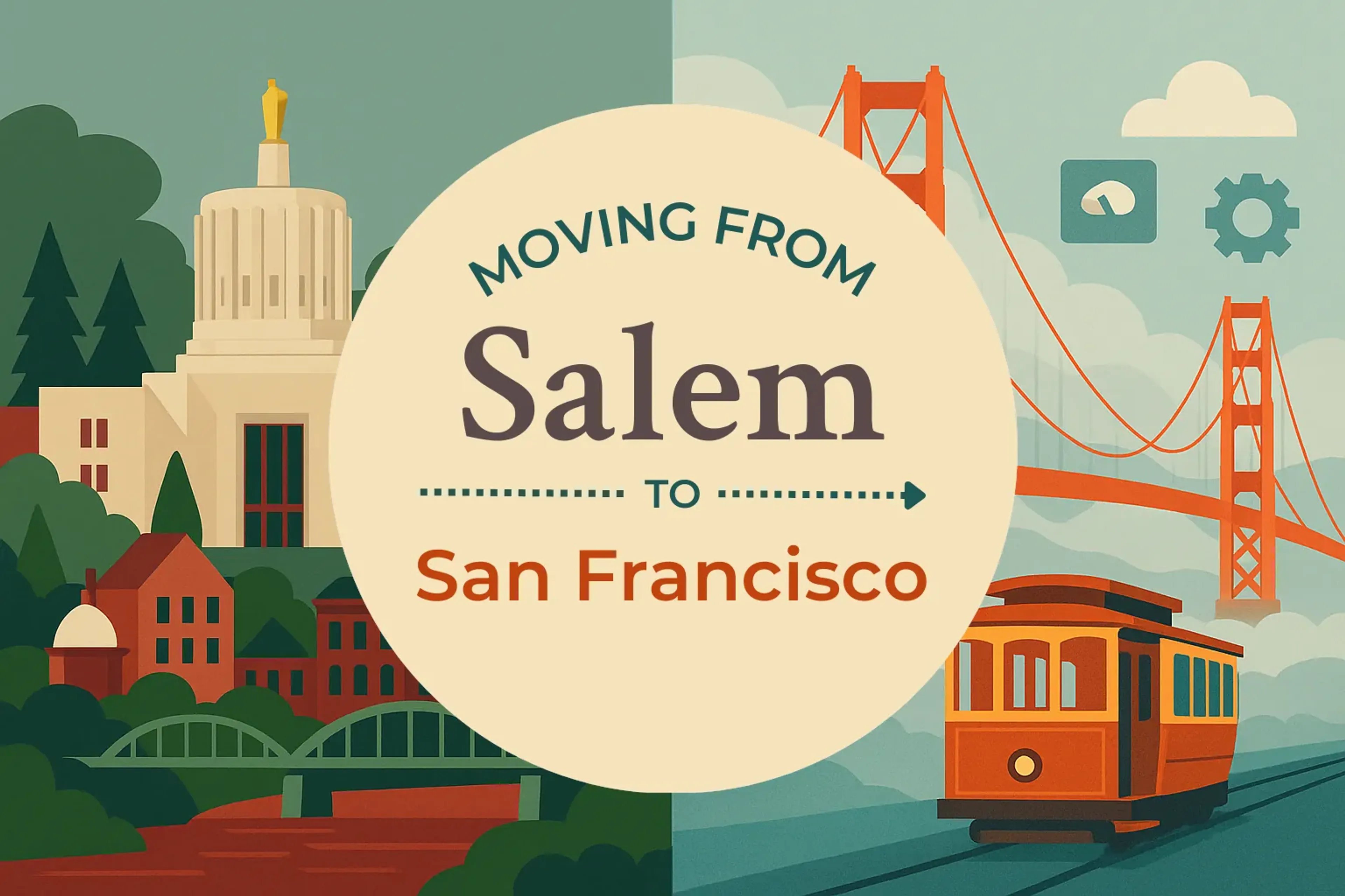 Side-by-side comparison of Salem to San Francisco moving companies